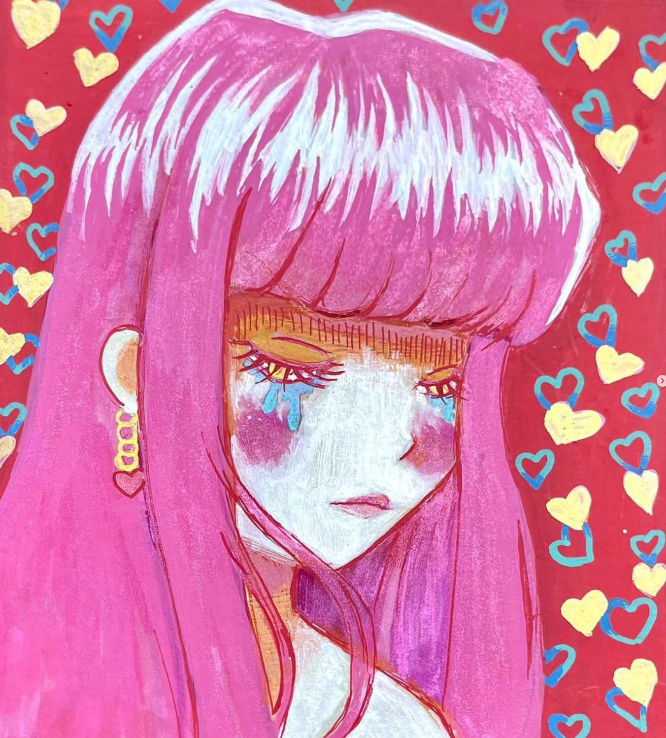 crying girl, 2022