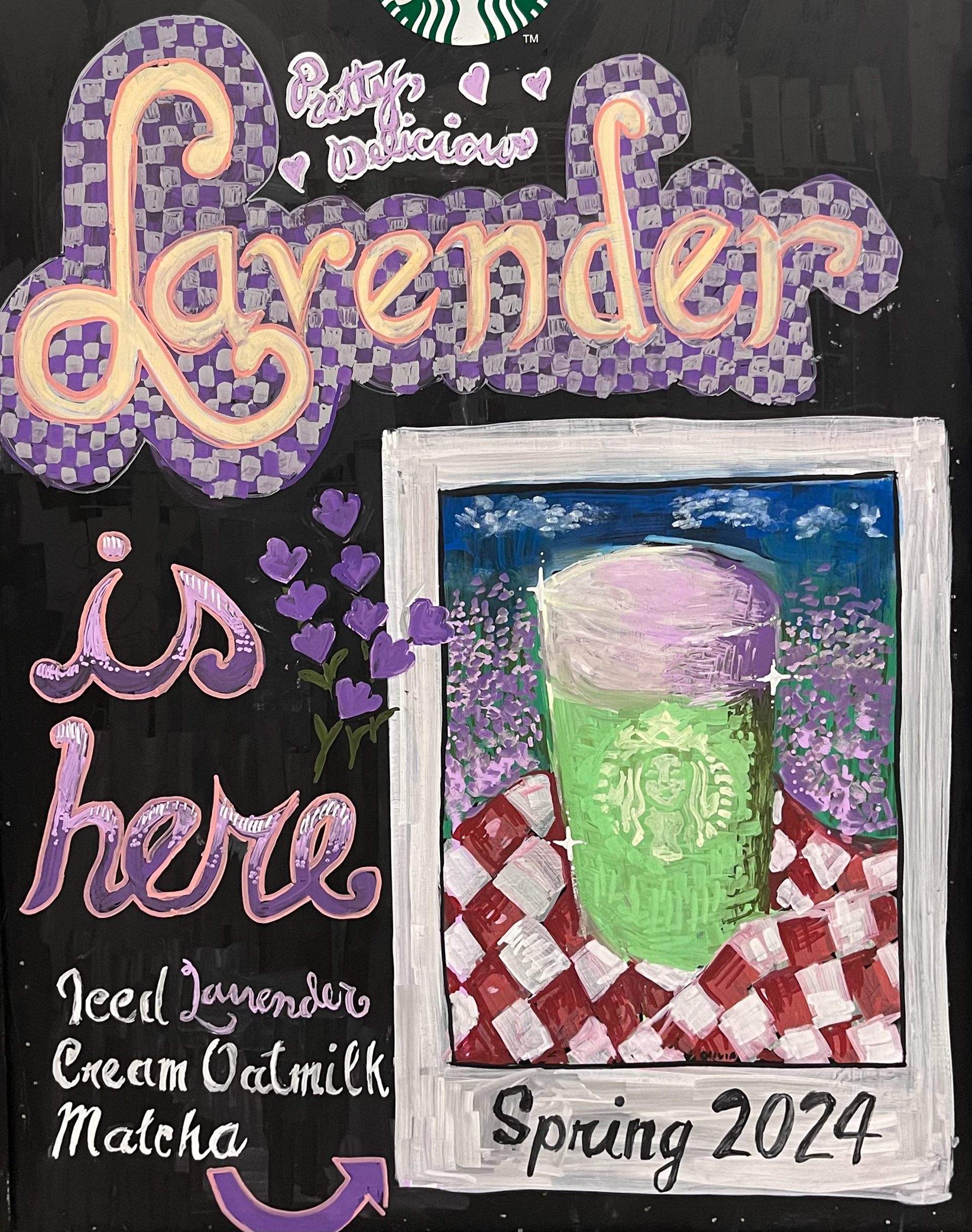Lavender Oatmilk Matcha A-Frame Spring 2024