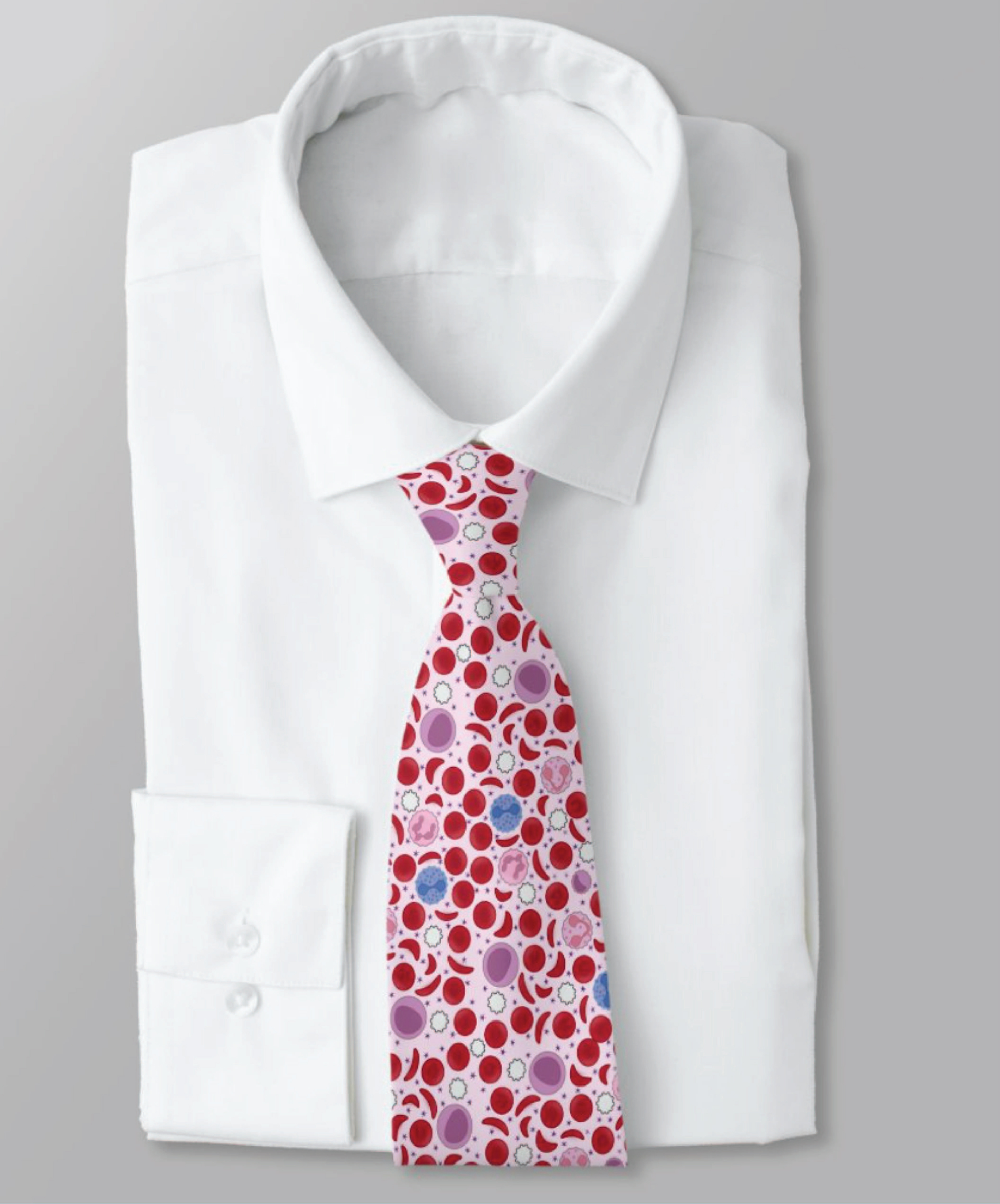 Sickle Cell Blood Panel Neck Tie - Featured as a Zazzle Editor's Pick in October 2022