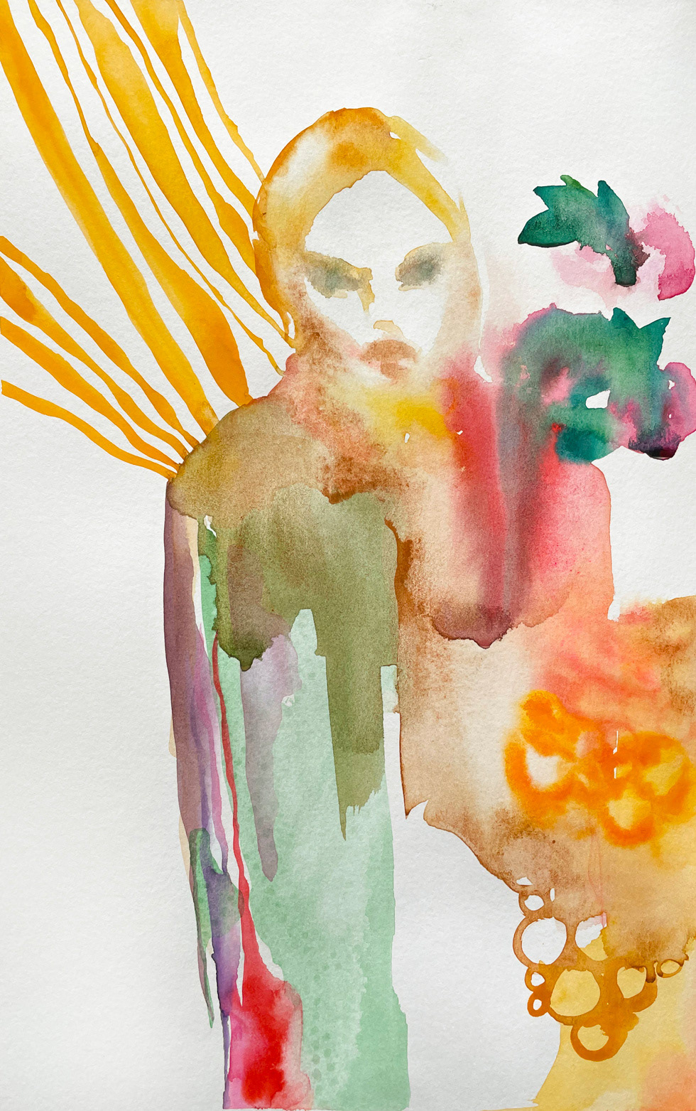 Étude à l'automne - Étude à l'aquarelle sur papier Canson A4