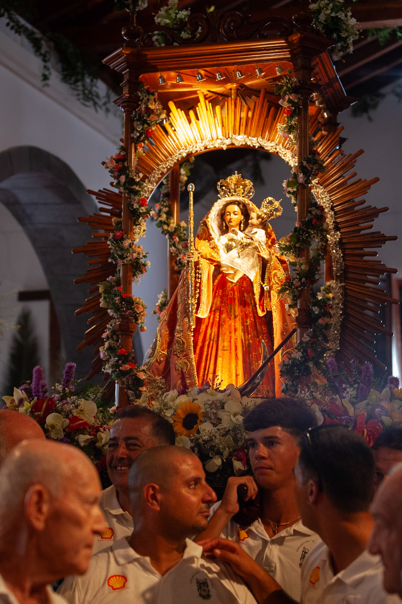 La Virgen llega a la Ermita Nuestra Señora de el Socorro. Bajada de la Virgen de El Socorro — Güímar, septiembre 2025.