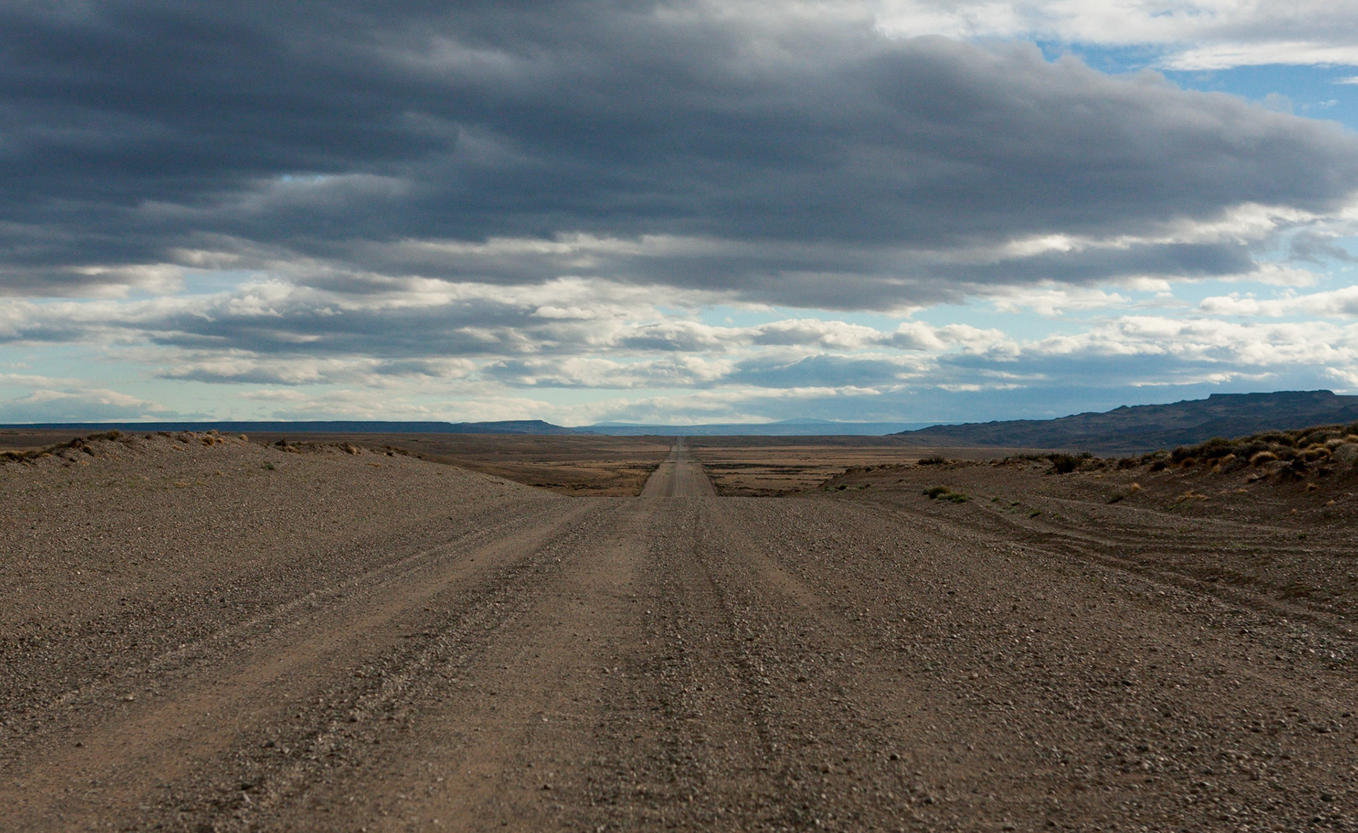 Patagonia roads, long but beautiful skies