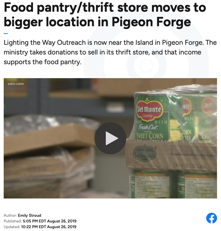 Local-news coverage documenting the organization’s move