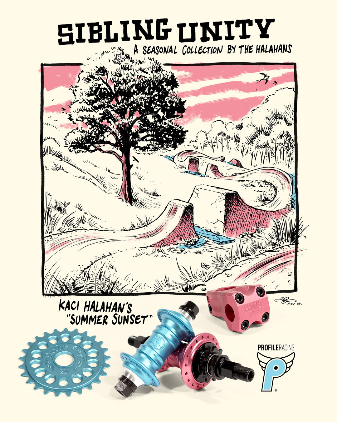 Kaci Halahan's Summer Sunset colour way