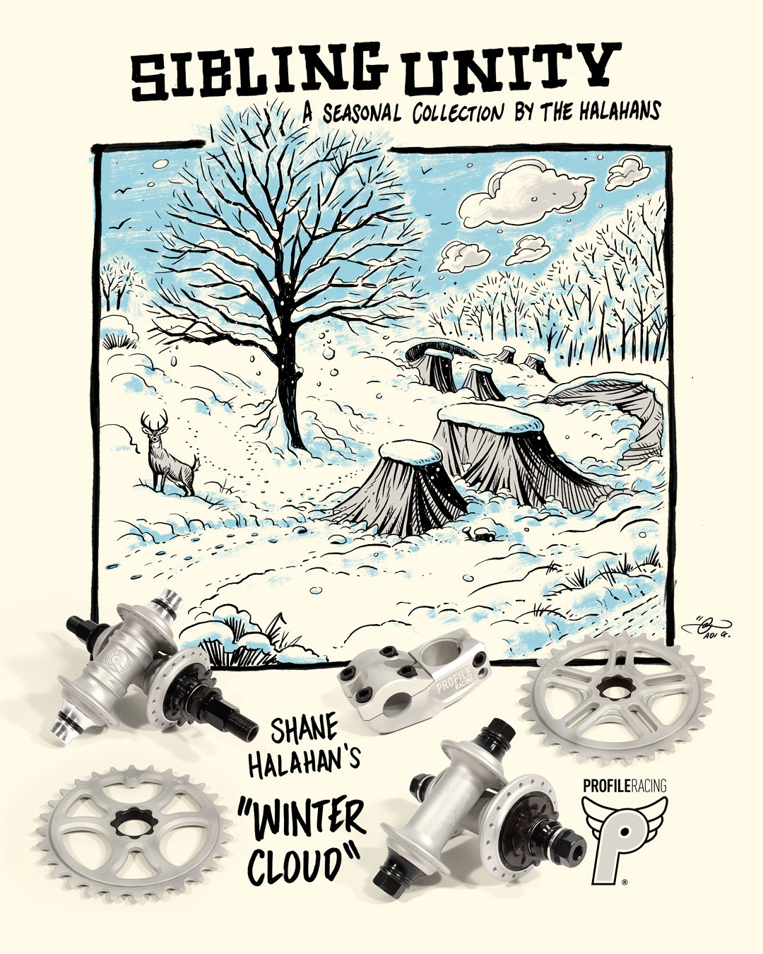 Shane Halahan's Winter Cloud colour way