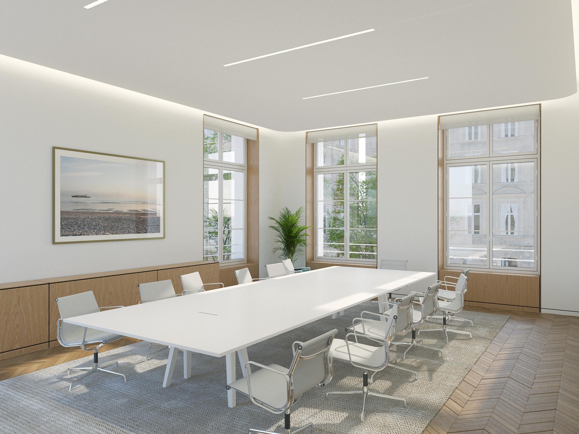 Salle de réunion côté Hôtel niveau R+4 © Nicolas Jomain