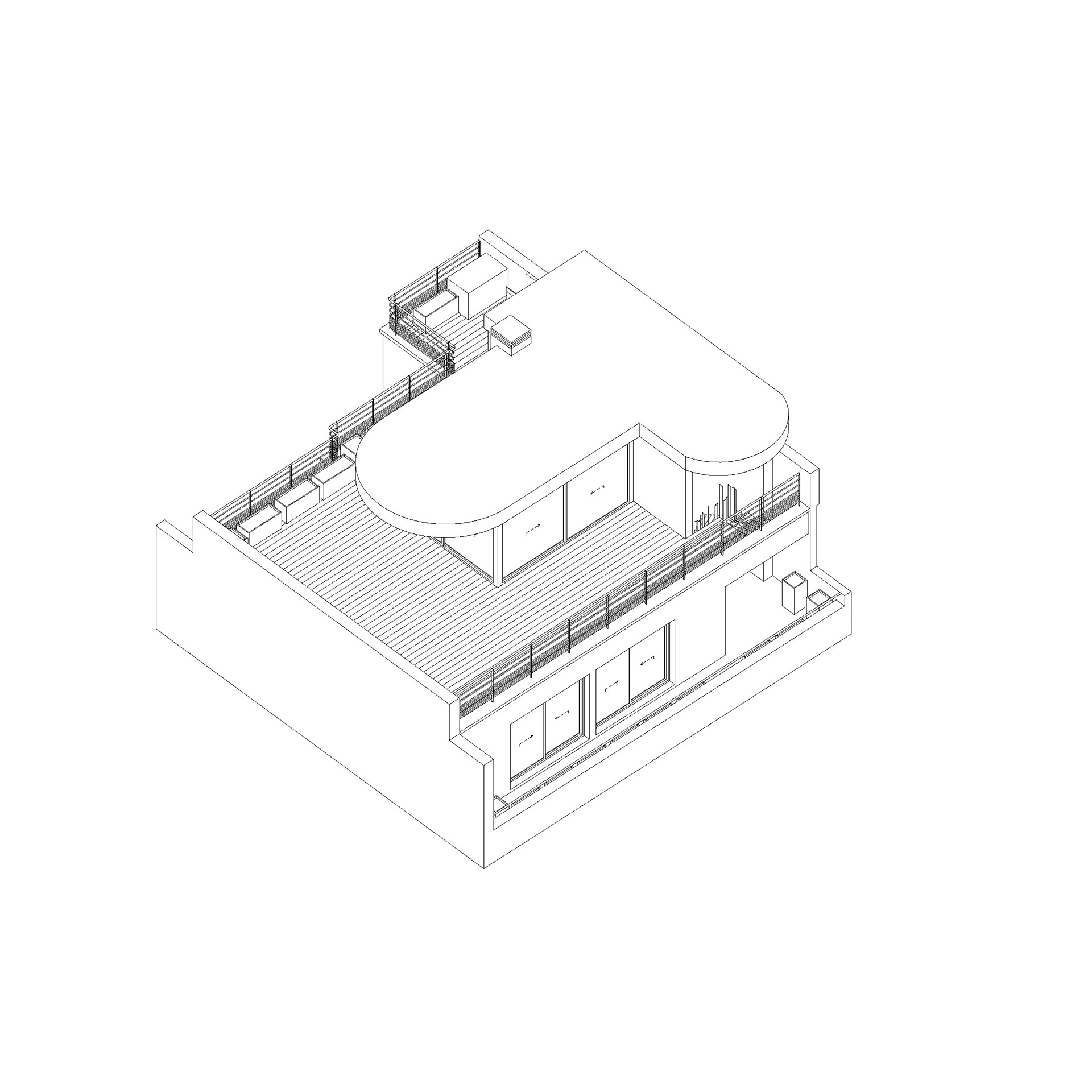 Axonométrie état projet © MO///Architectes
