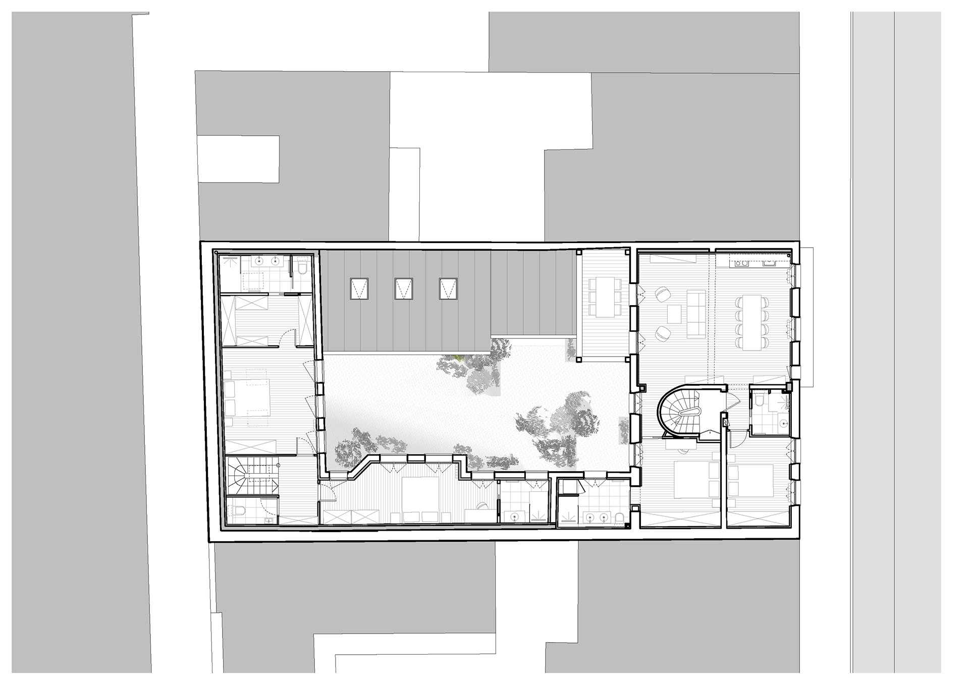 Plan R+1 état projet © MO///Architectes