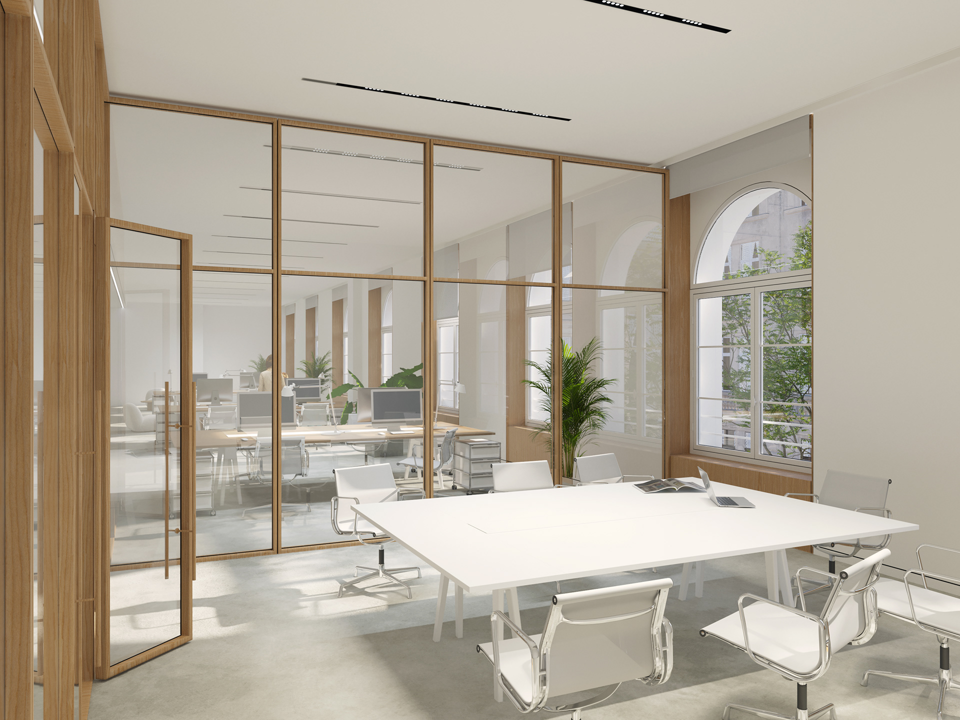 Salle de réunion côté aile niveau R+5 © Nicolas Jomain