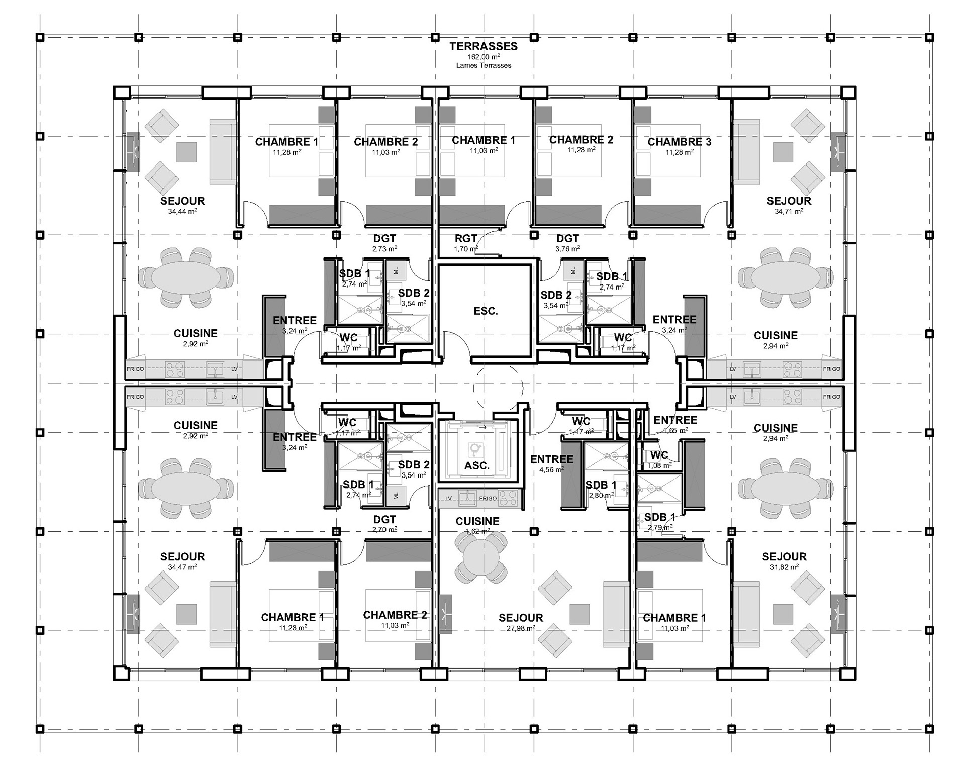 Plan R+5 © MO///Architectes