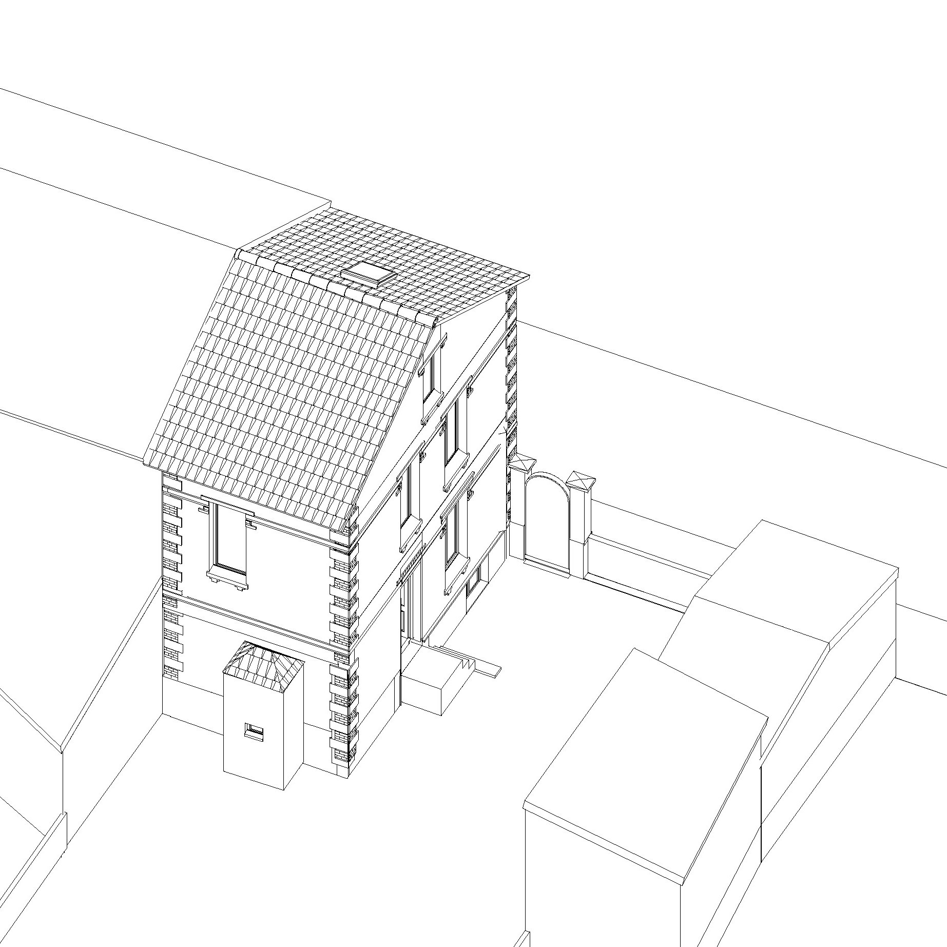 Axonométrie état existant © MO///Architectes