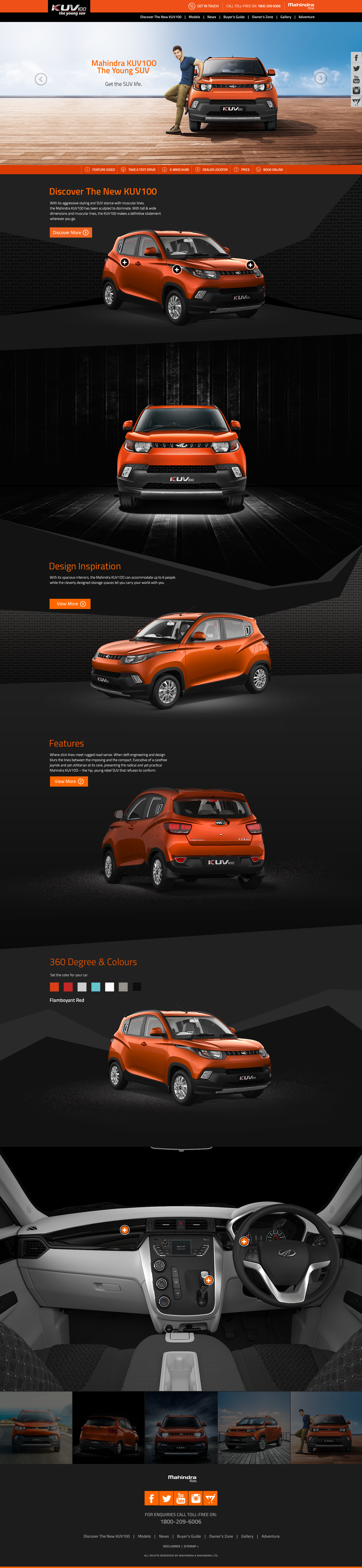 Mahindra KUV100 Homepage