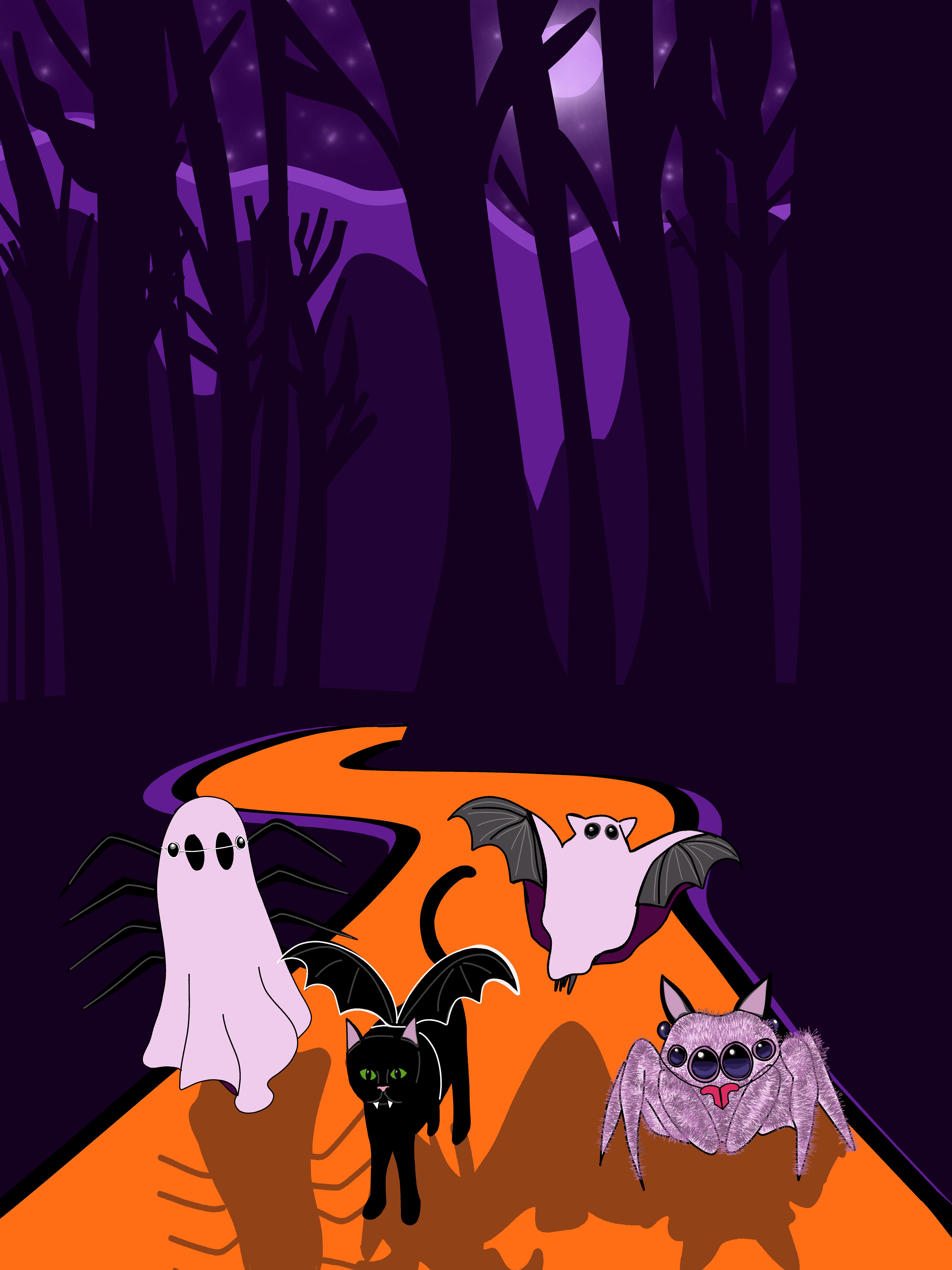 Iconic Halloween symbols/characters dressed as each other