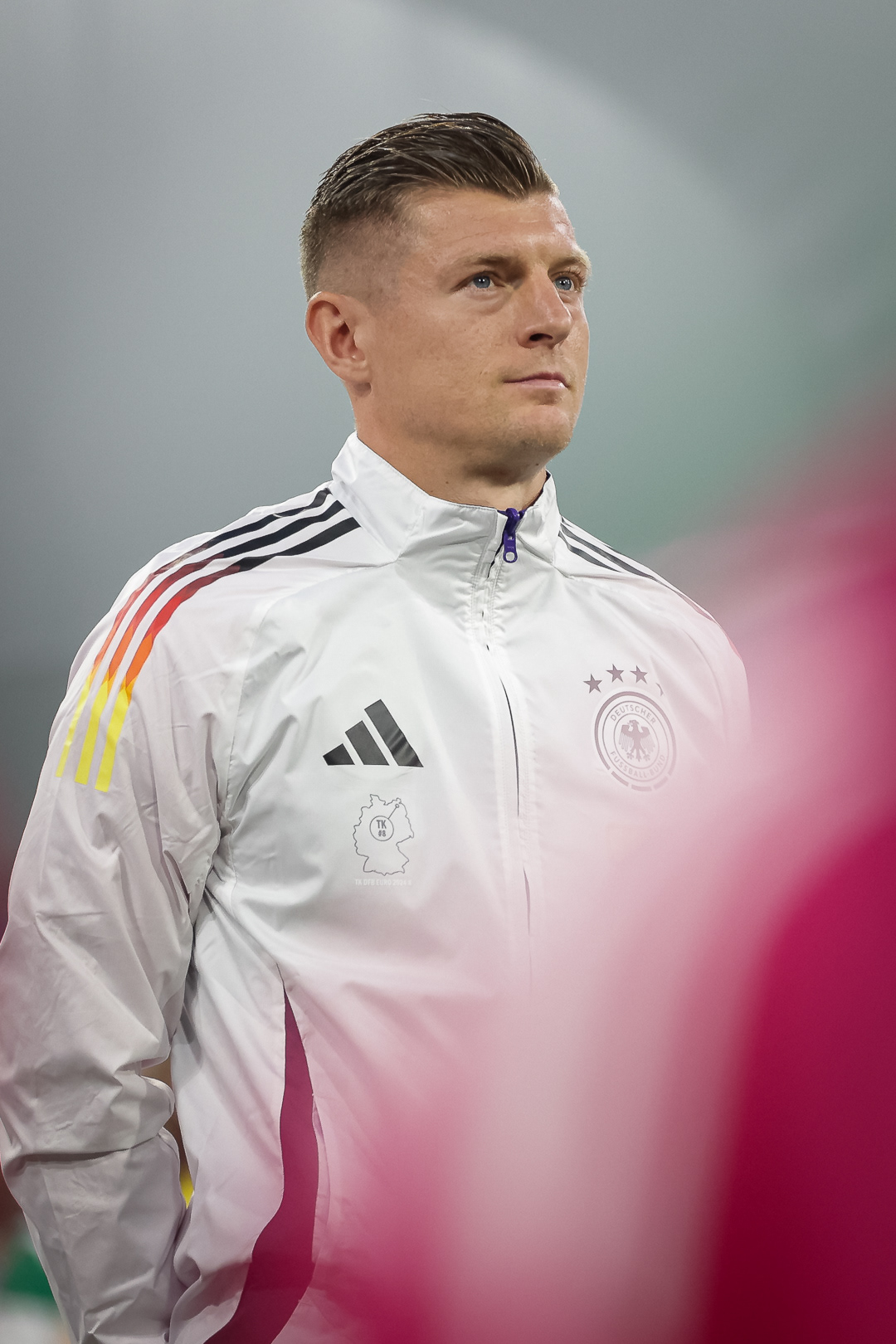 Tony Kroos of Germany prior to the UEFA Euro 24 opening football match against Scotland, at the Allianz Arena in Munich, Germany