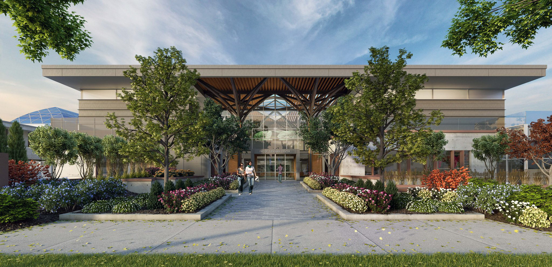 Rendering of Entrance - Davis Partnership Architects