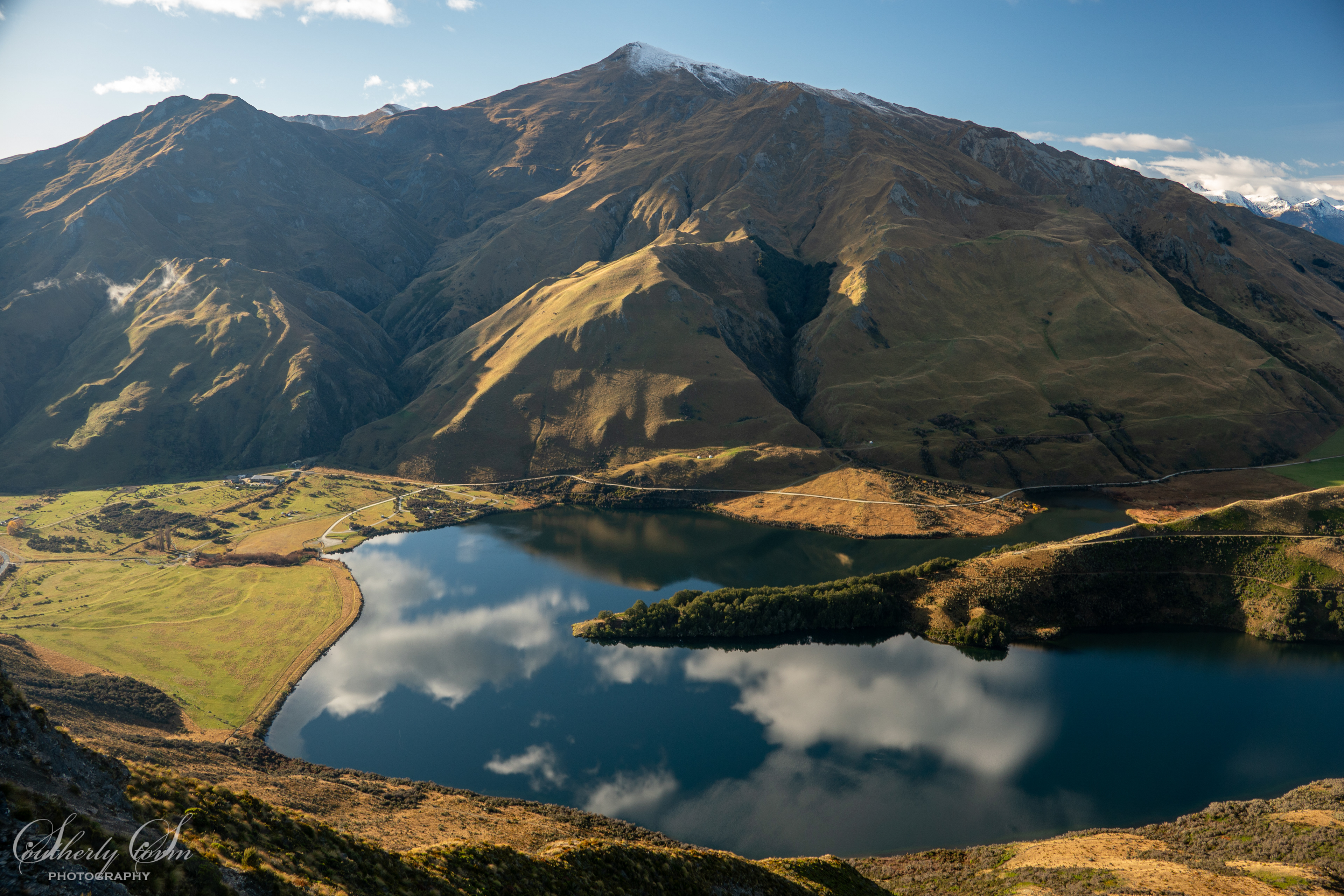 Moke Lake reflecting the sky