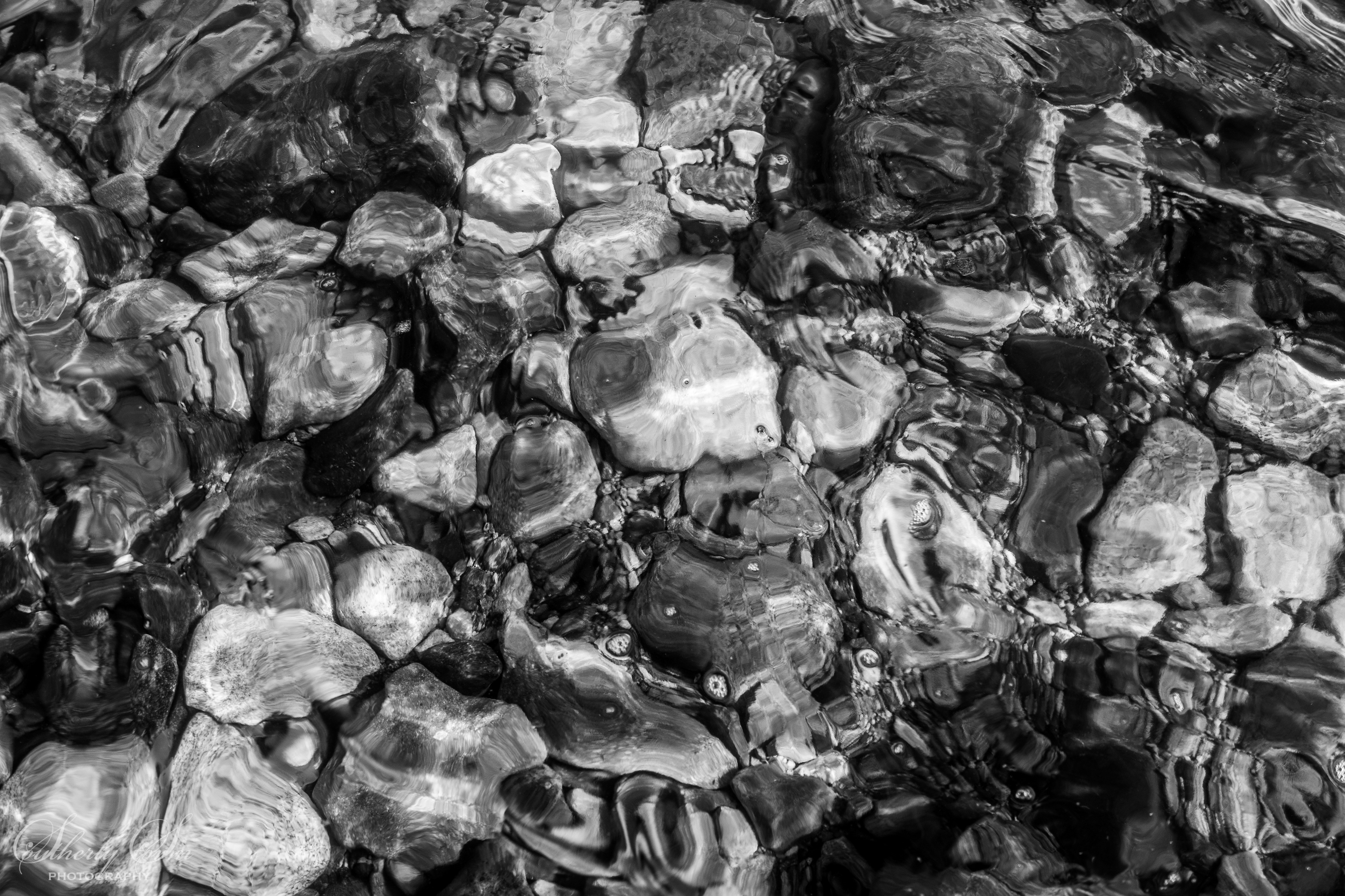 Black and white ice textures