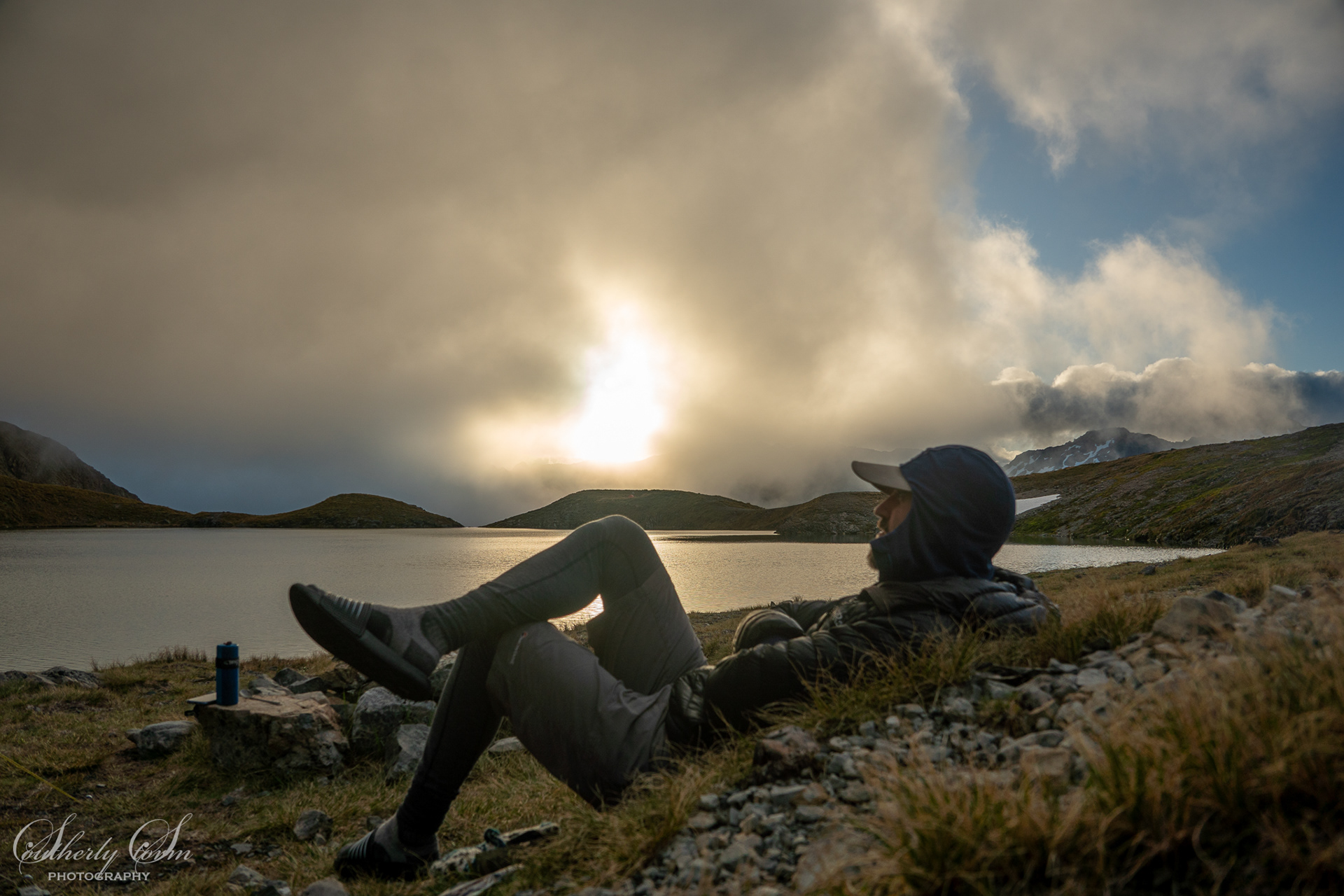 Christian Ruegg enjoying camp at Lake Mavis