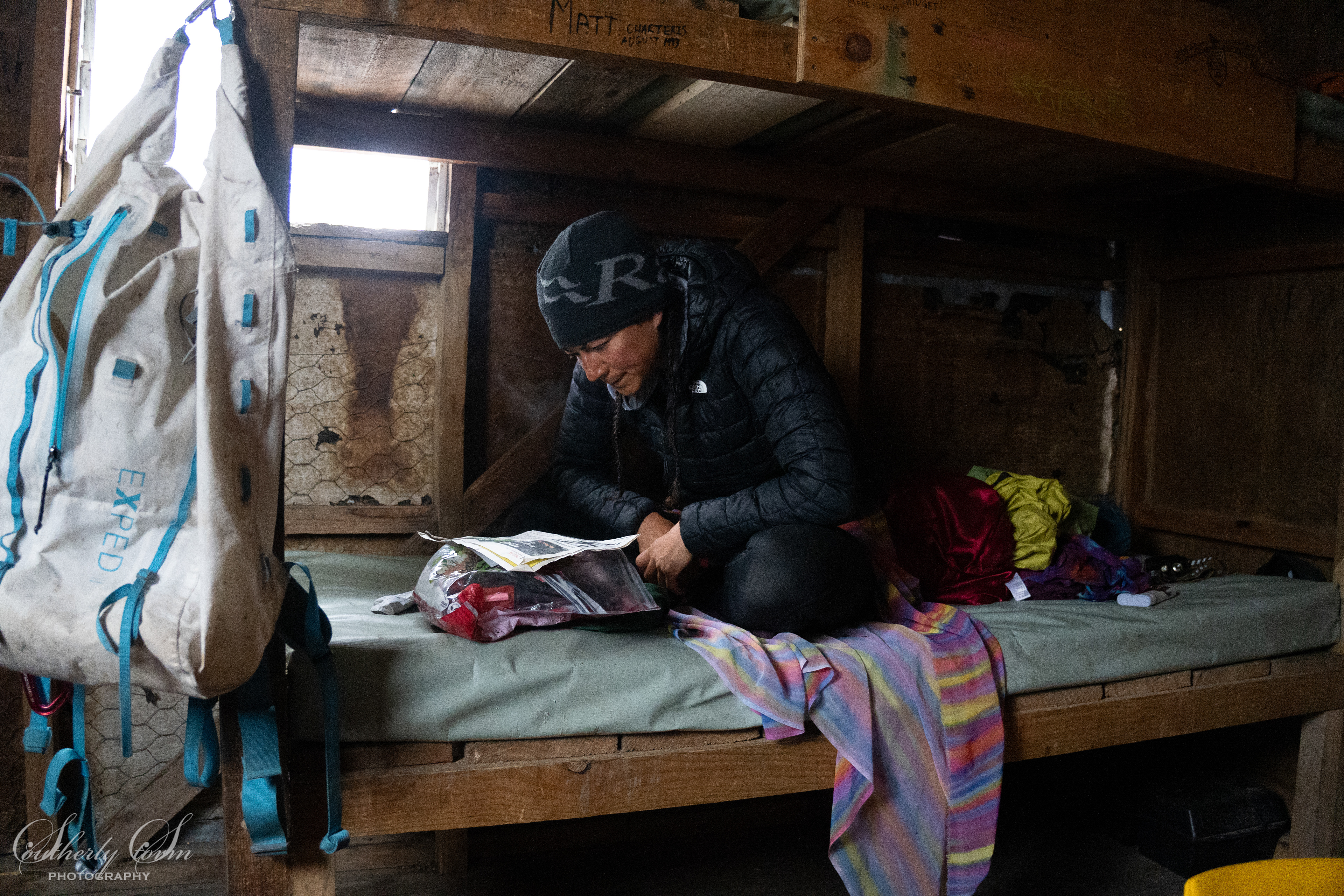 Sooji Clarkson in Sawyer Burn Hut