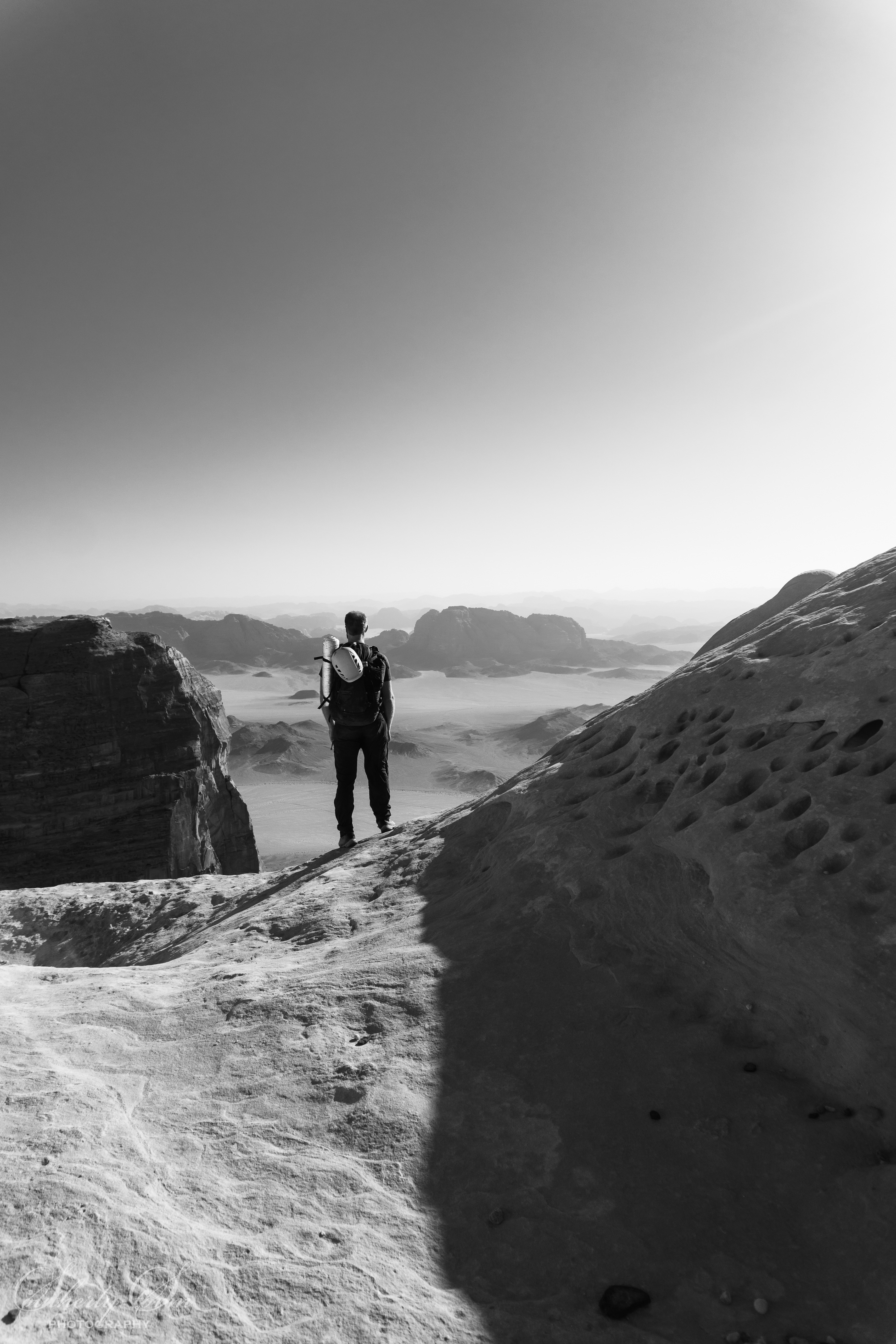 Max part way up Jebel Rum