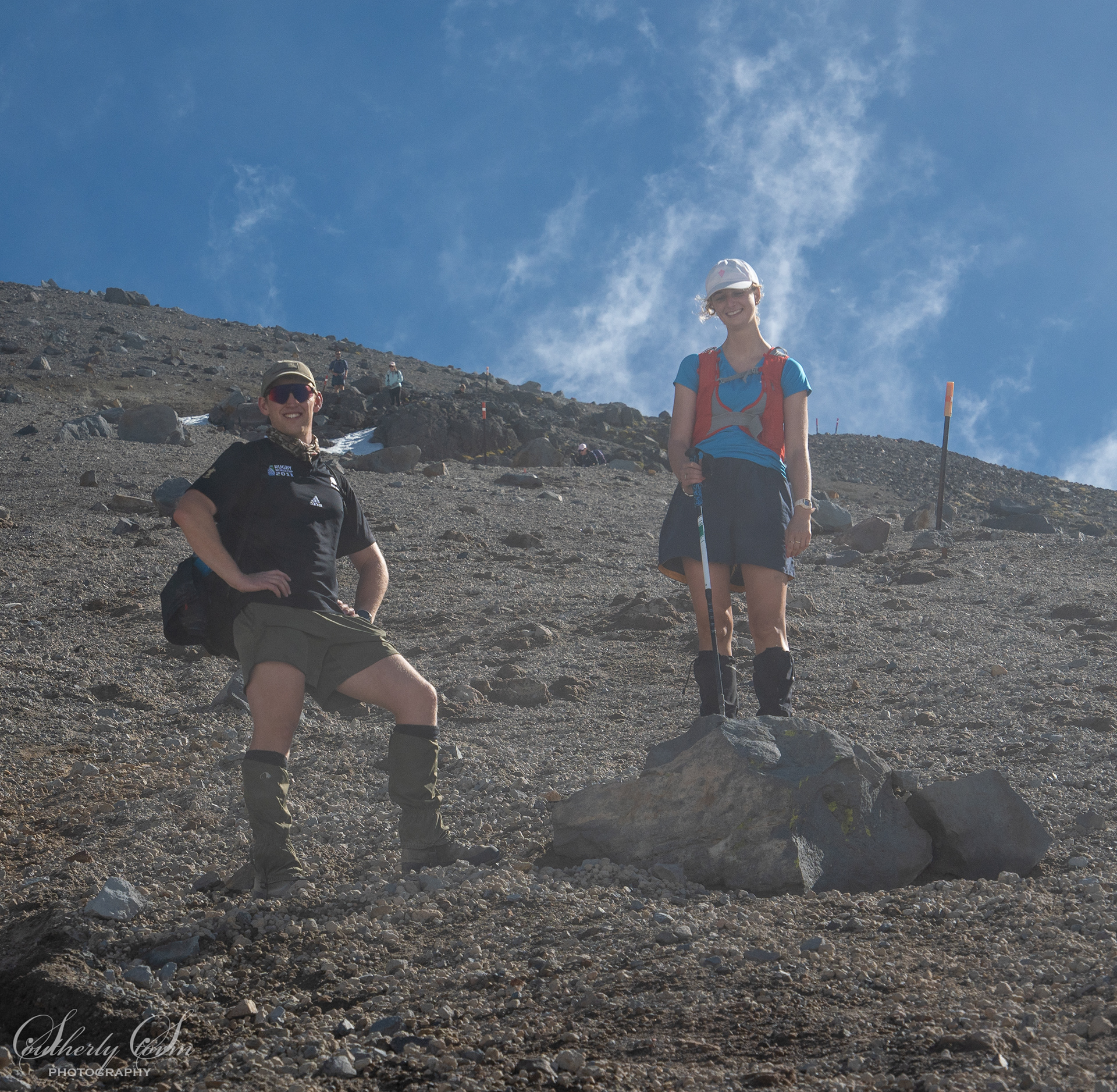 George Letham and Bryn Forrest on Mt Taranaki