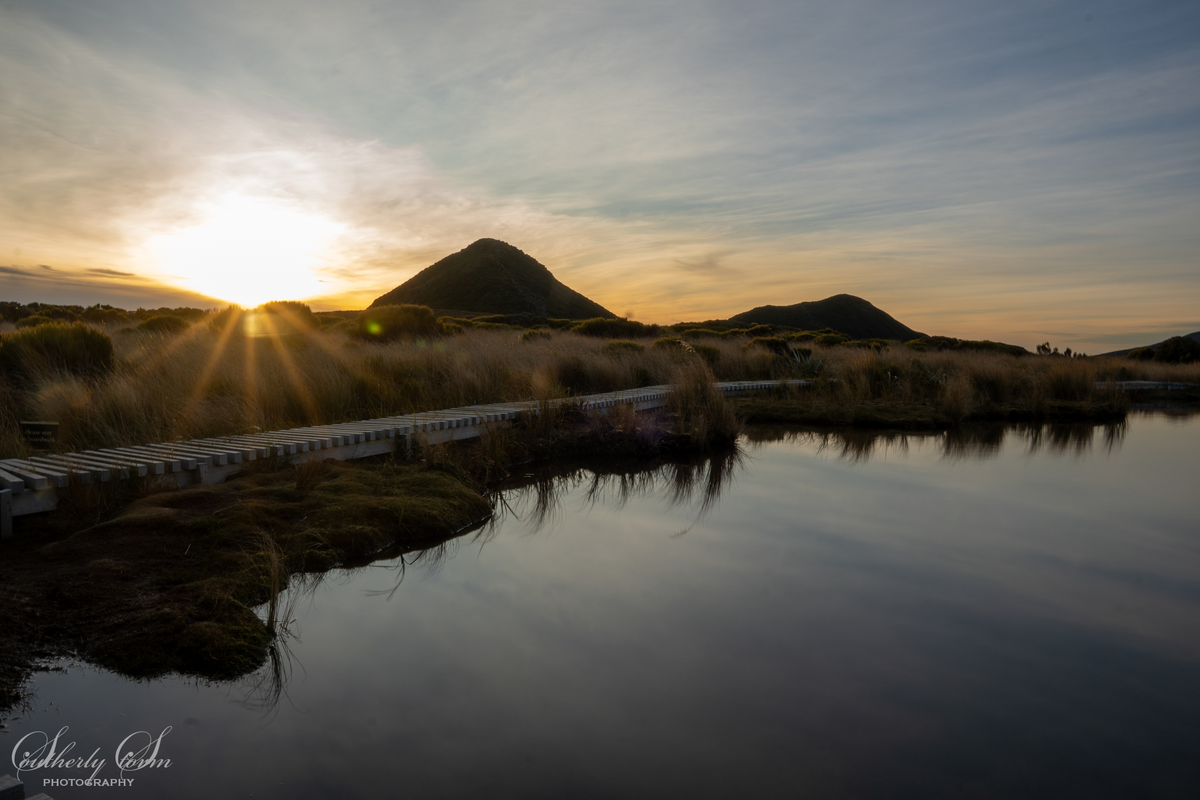 First rays on Pouakai Tarn