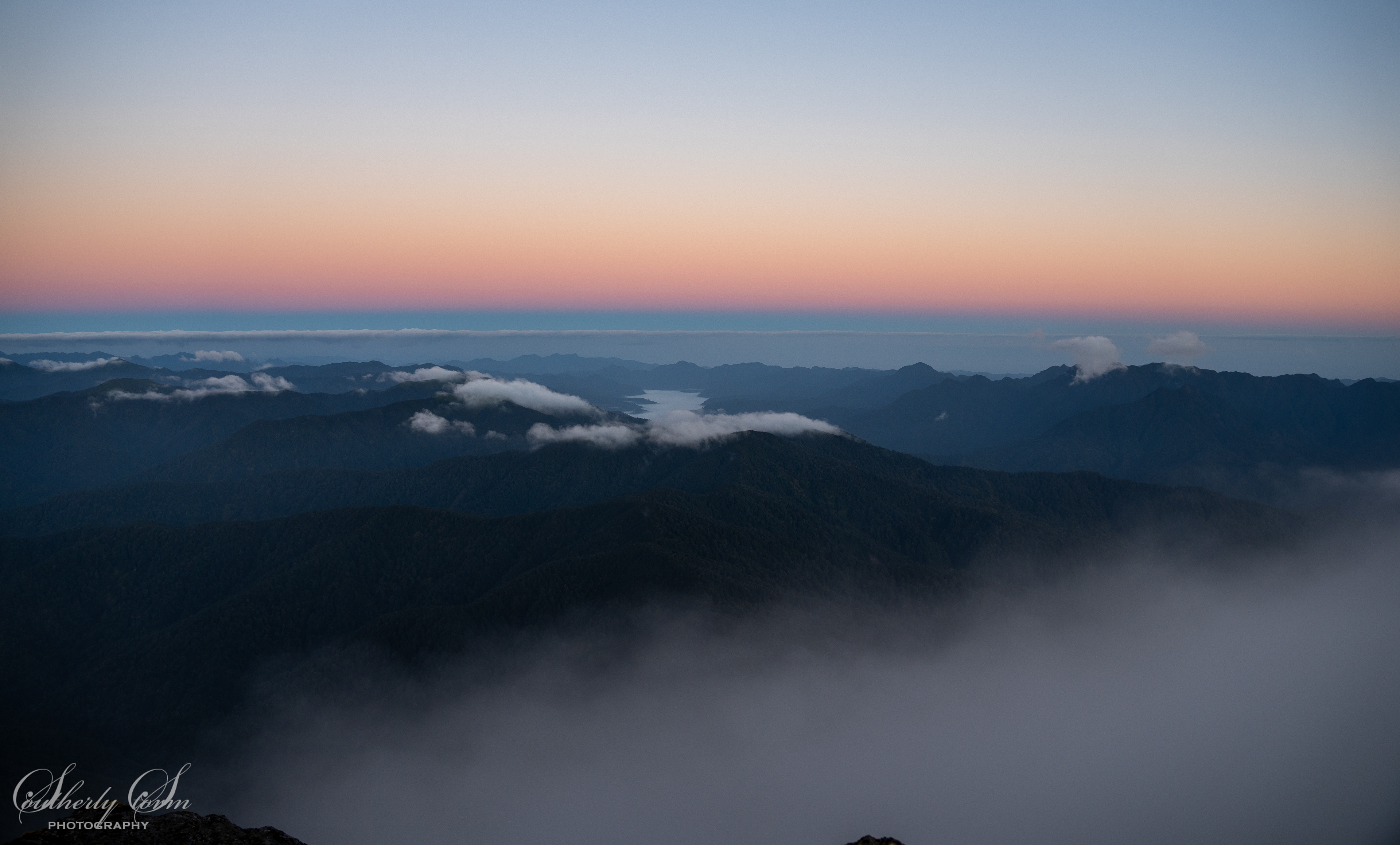 Alpenglow from Hikurangi