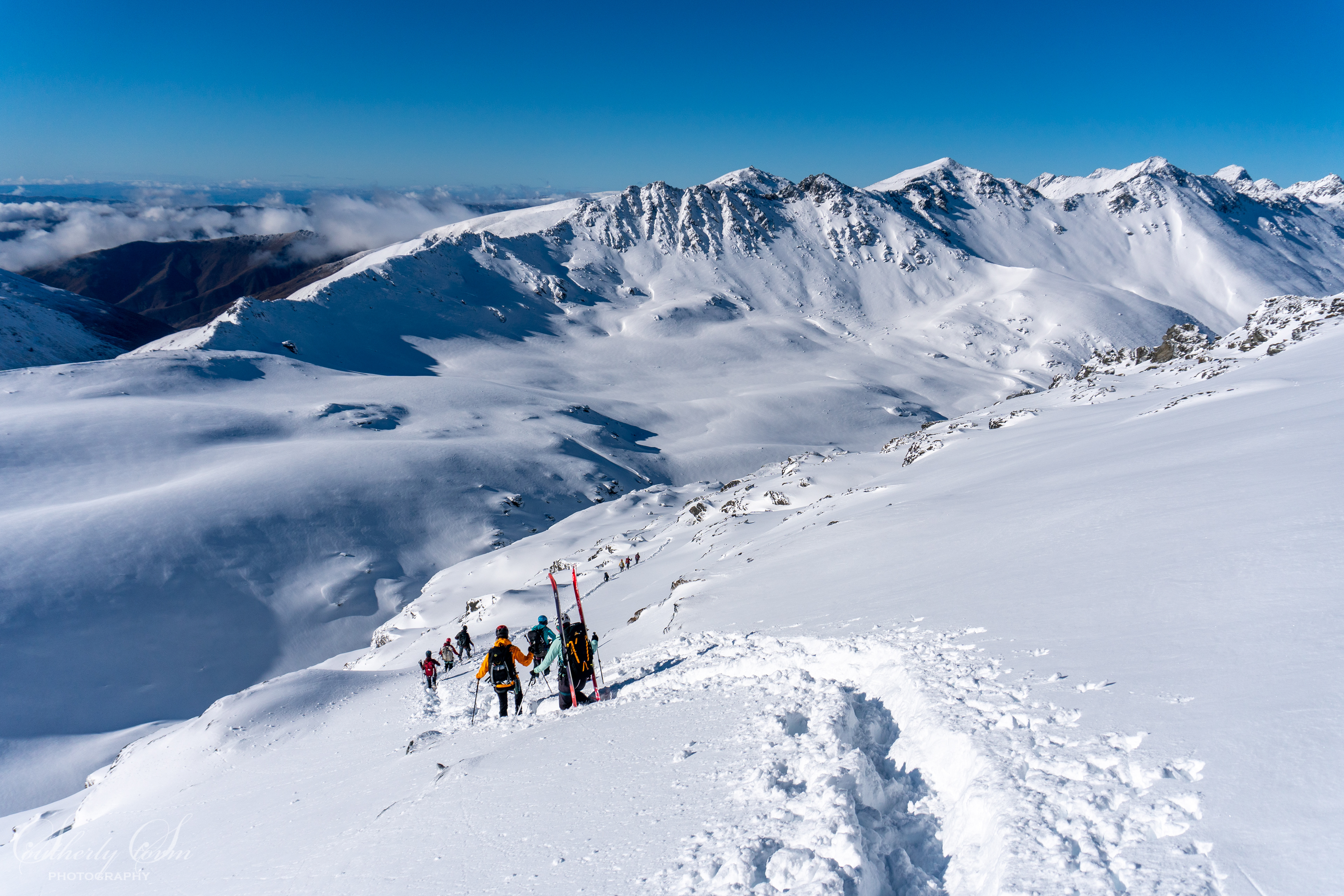 Climbers at the top of Wye Valley