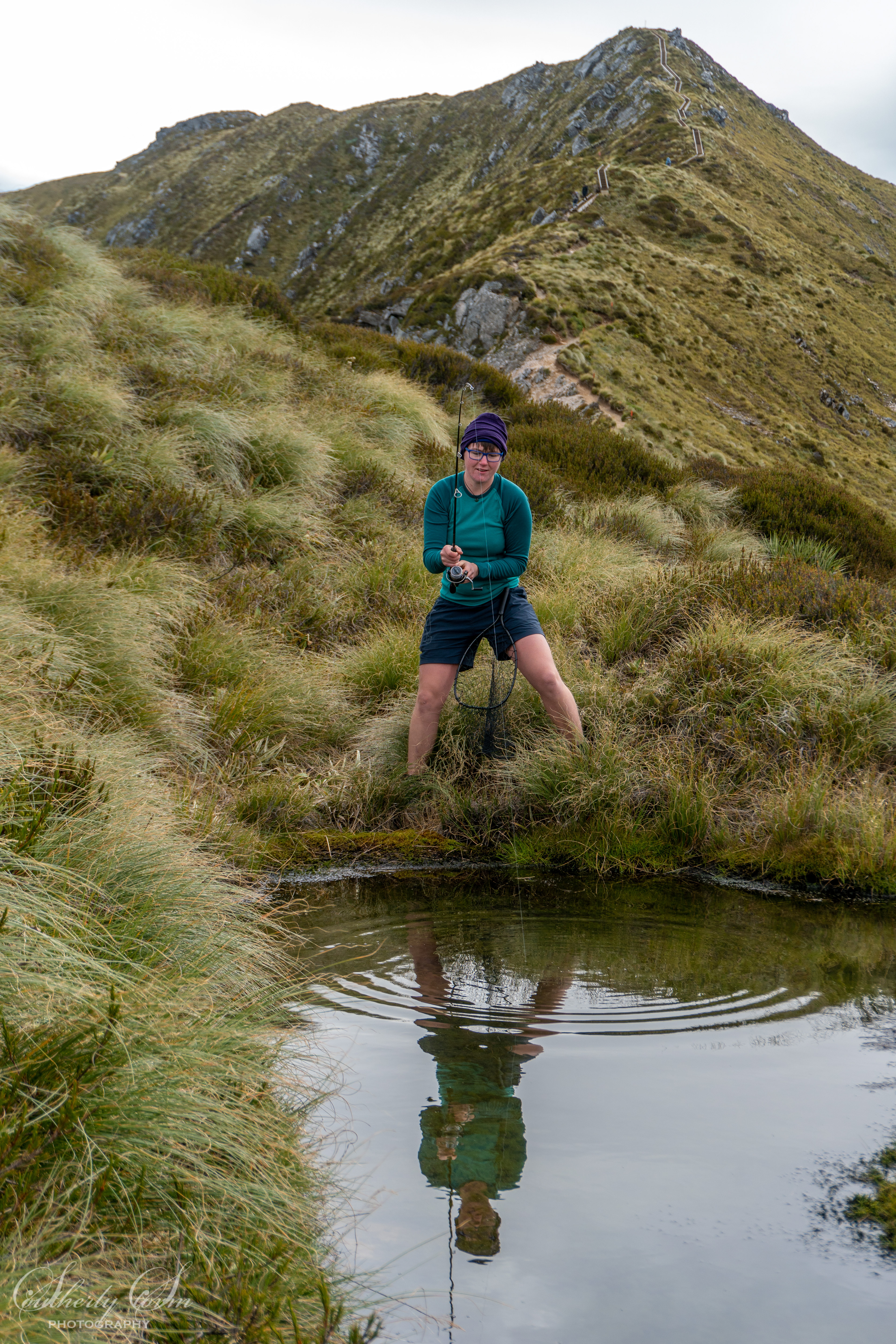 Fishing in an alpine tarn
