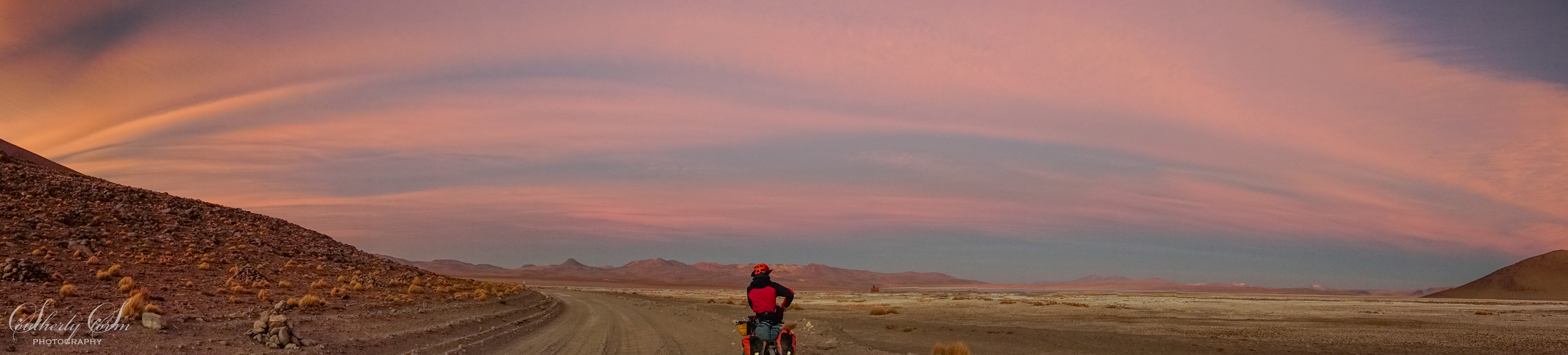 Sunset bikepacking in Bolivia