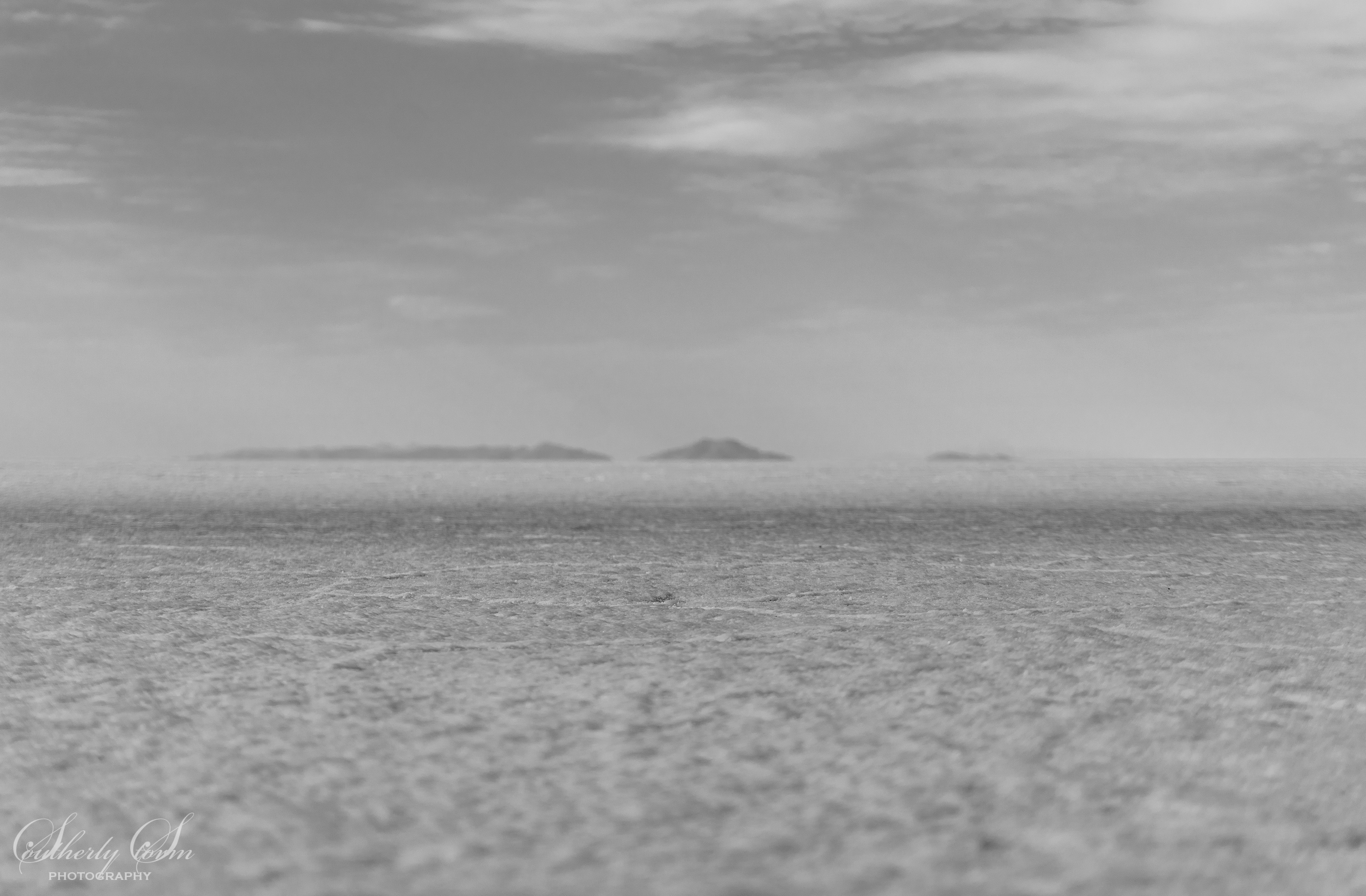 Islands in the salt flat