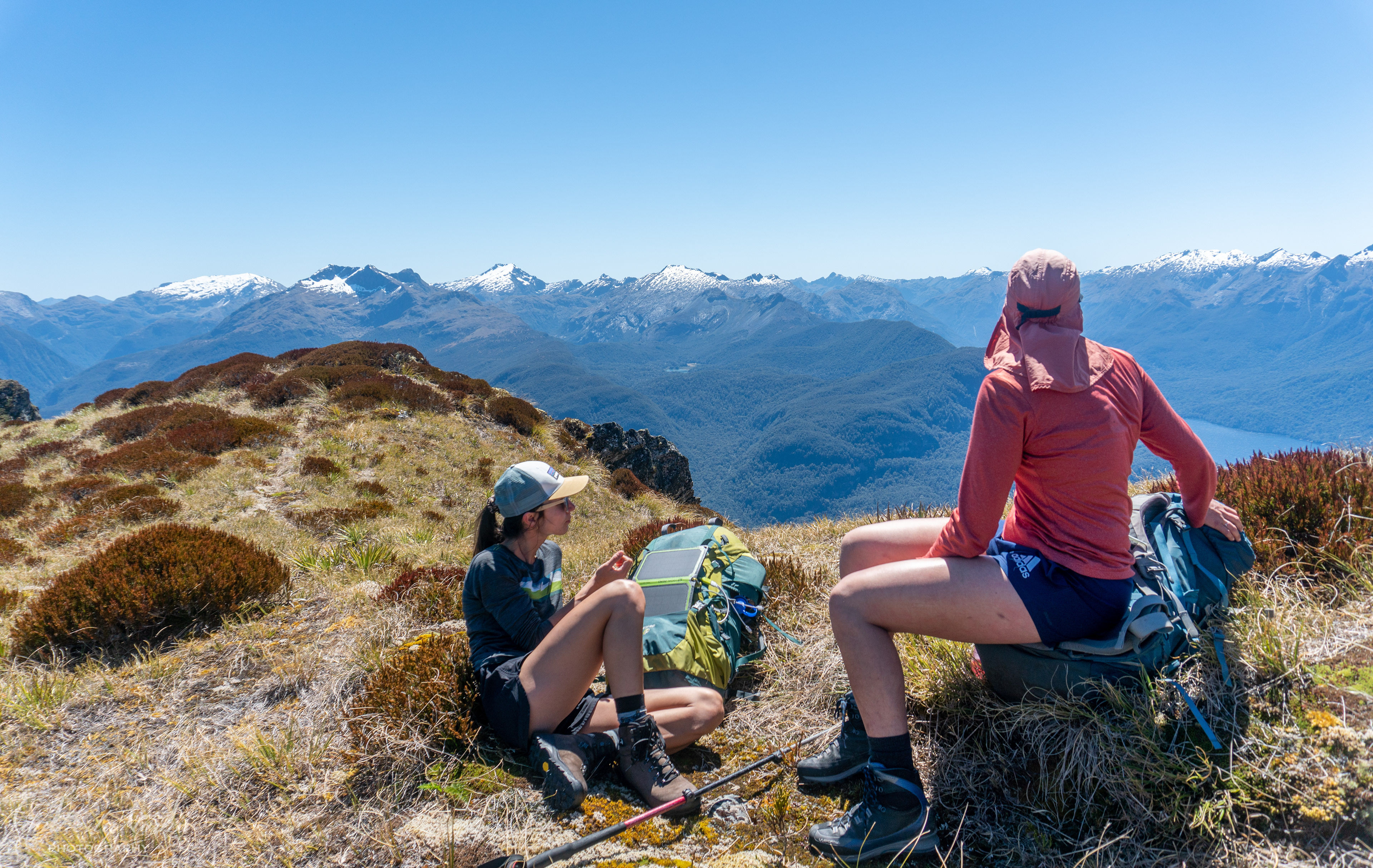 Trampers on the summit of Miller Peak