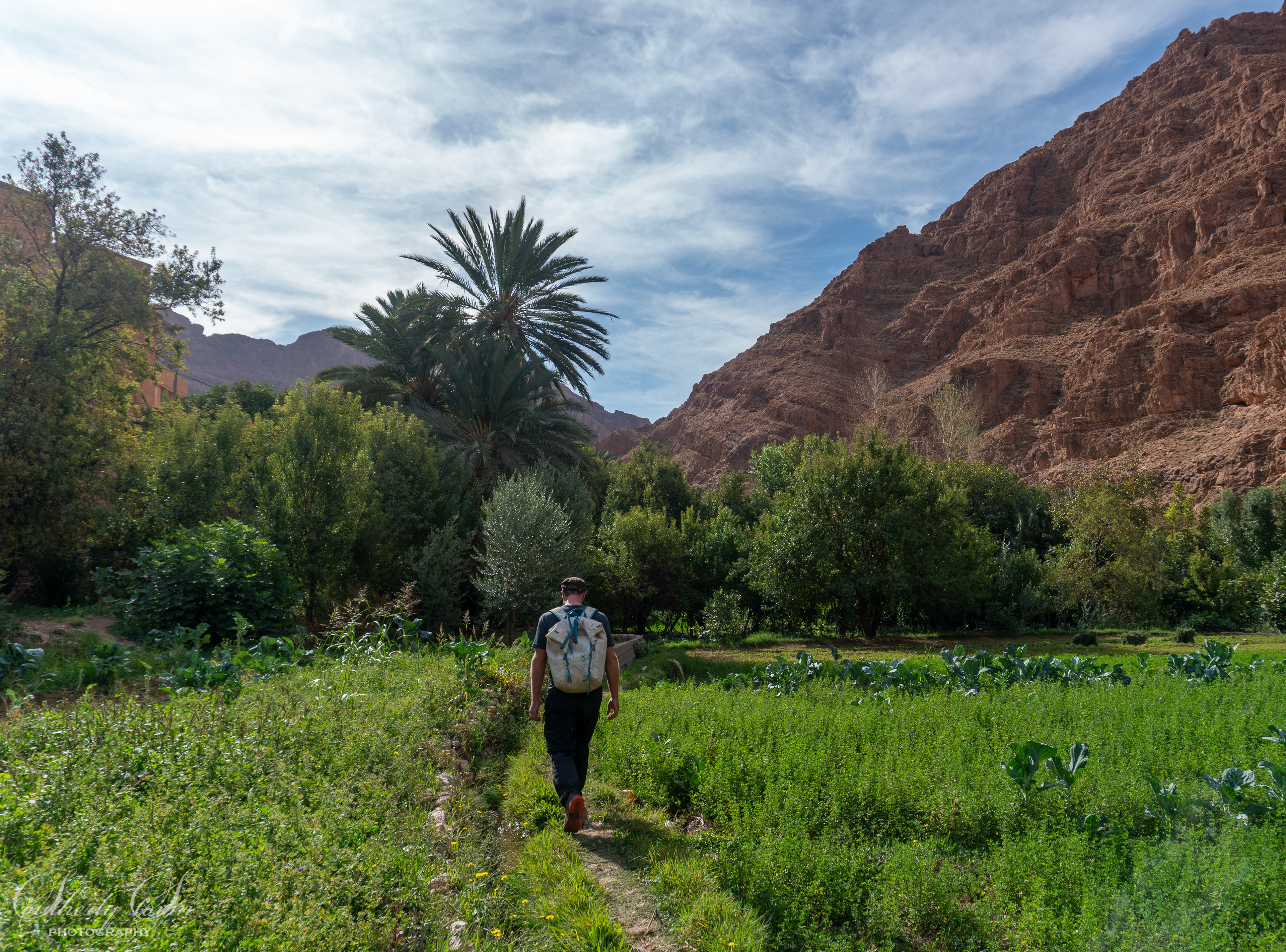 Hiker in Todra Valley