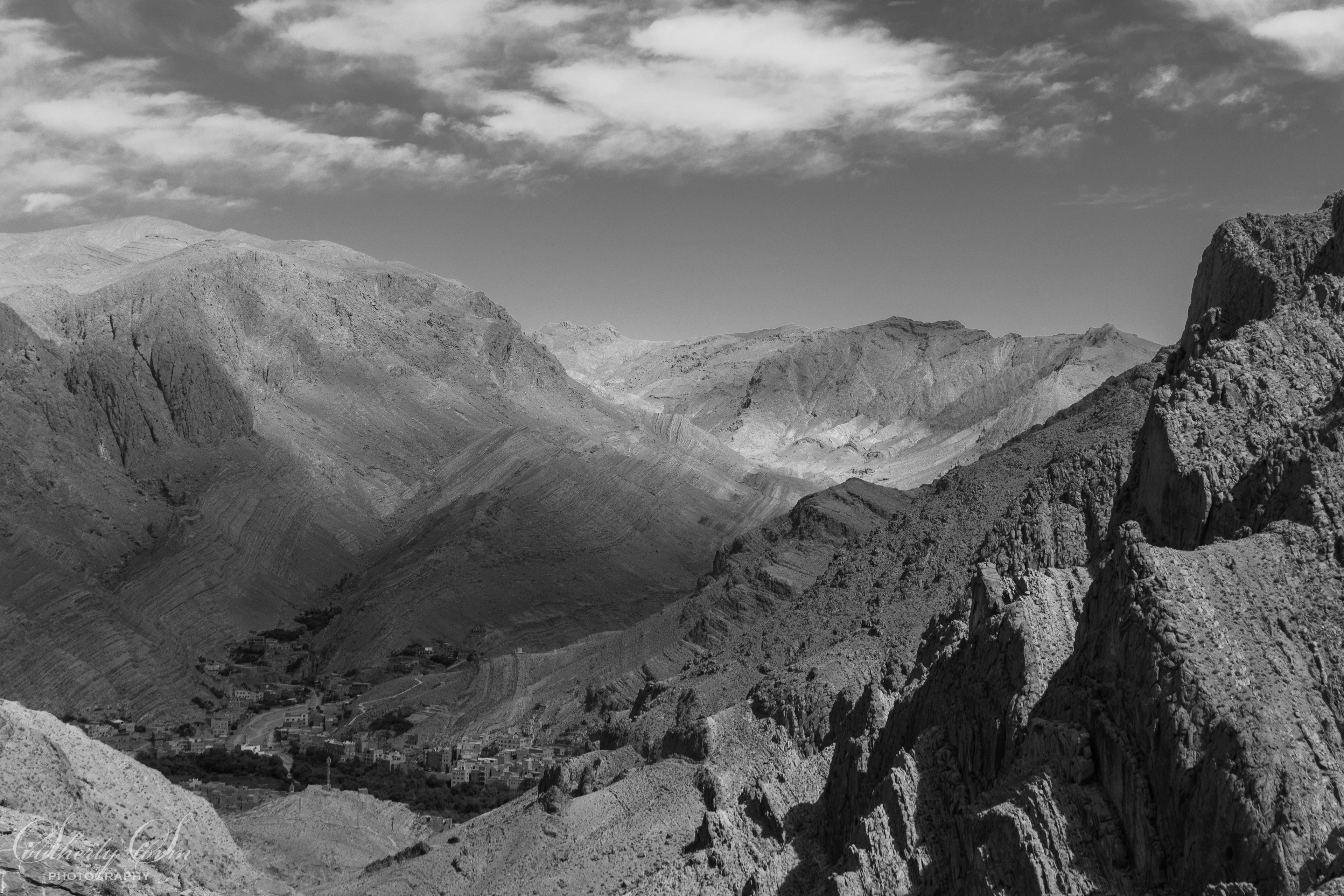 Black and white from the mountains around Todra