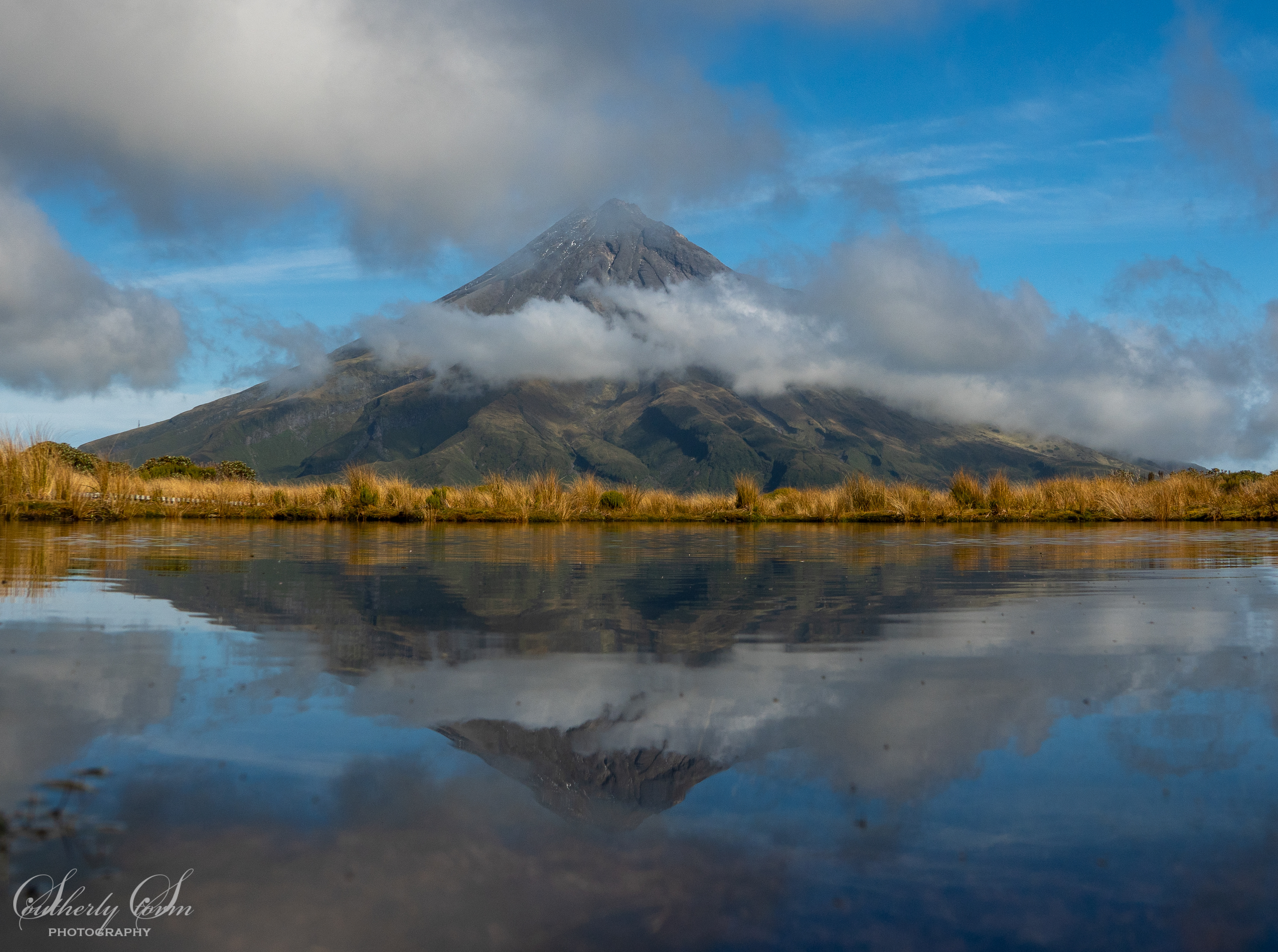 Mt Taranaki reflected in Pouakai Tarn
