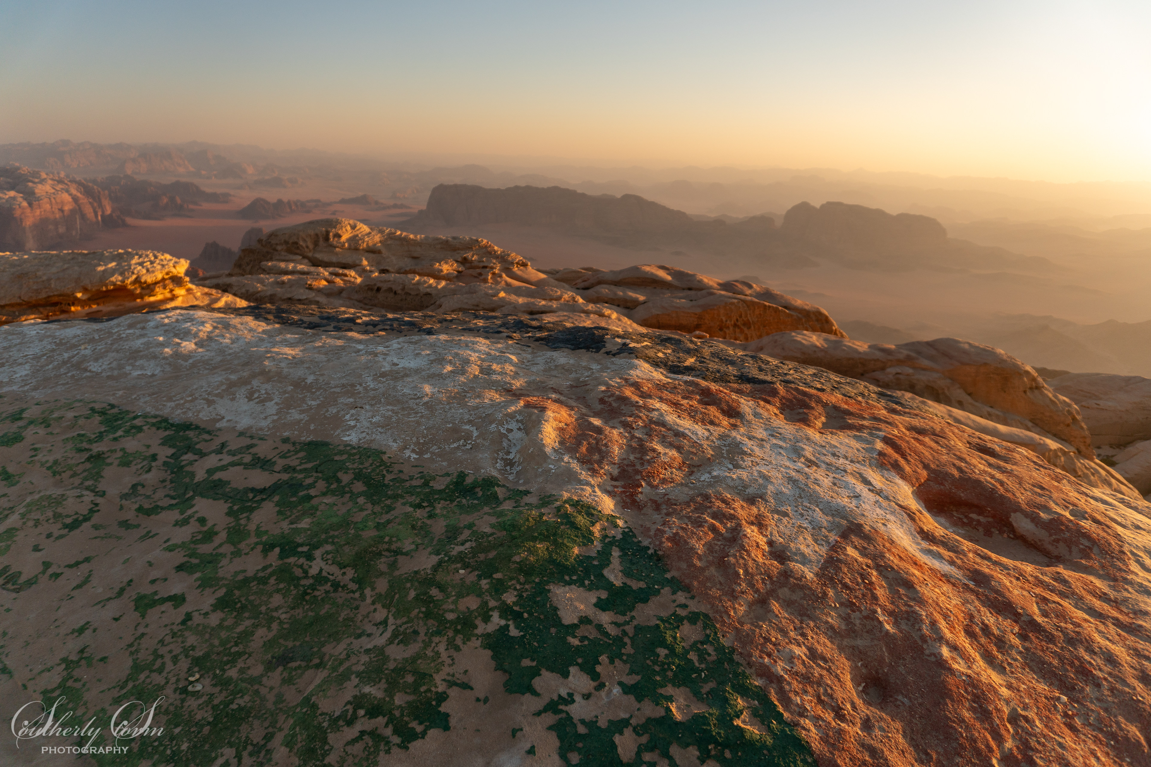 Jordanian flag on the summit of Jebel Rum