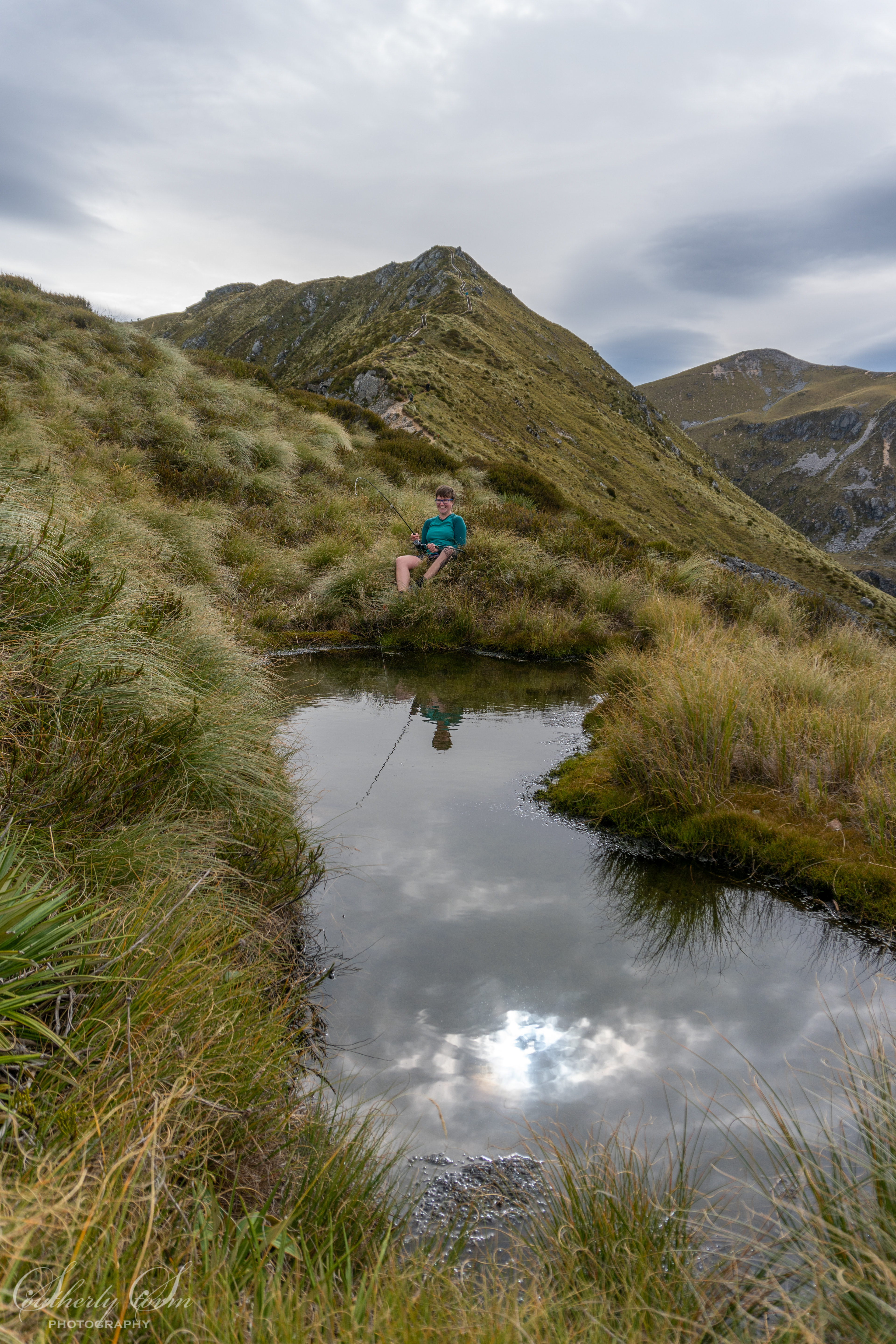 Fishing in an alpine tarn