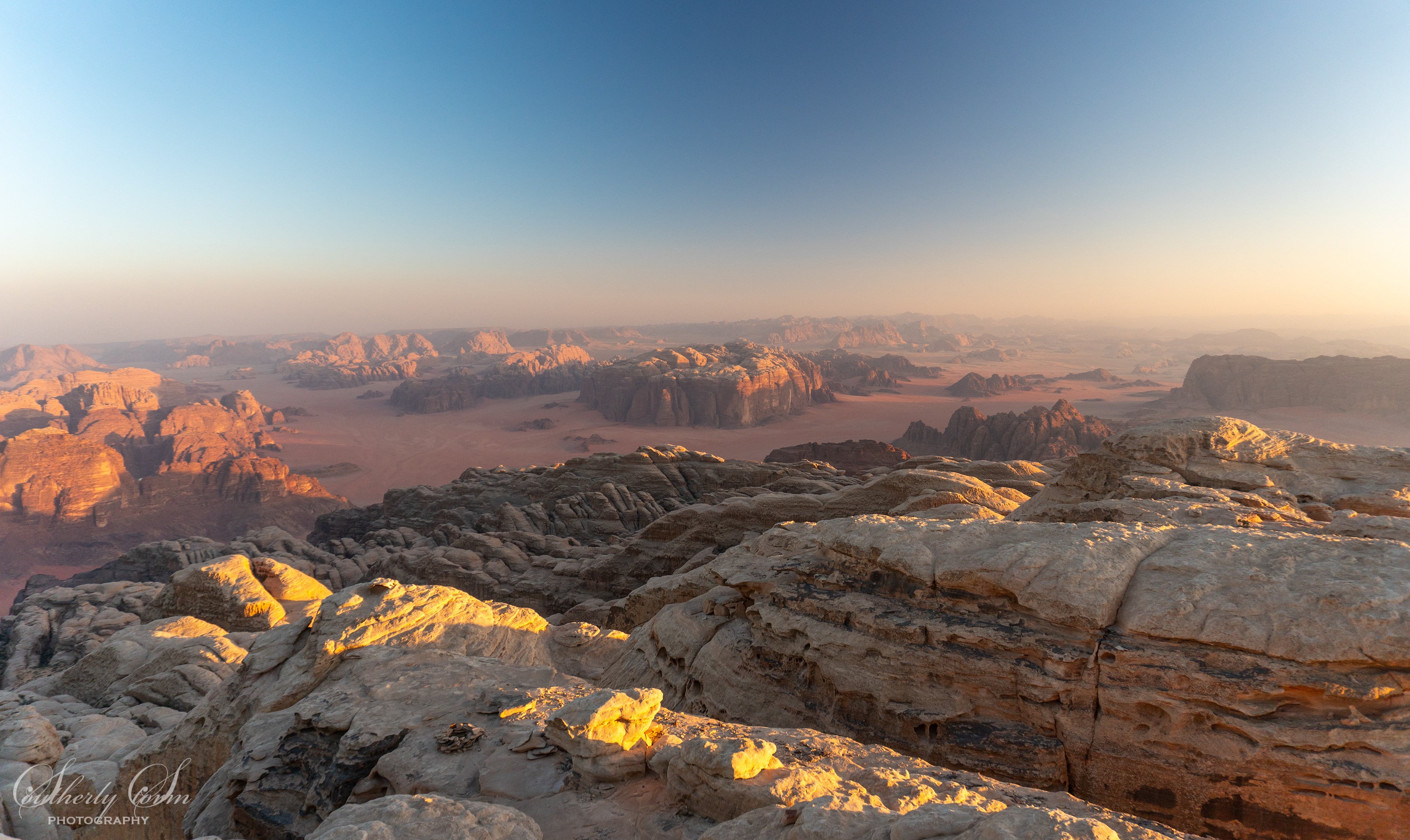 View from Jebel Rum in evening light