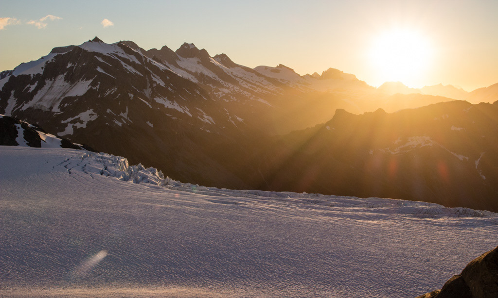 Sunset on the Bonar glacier