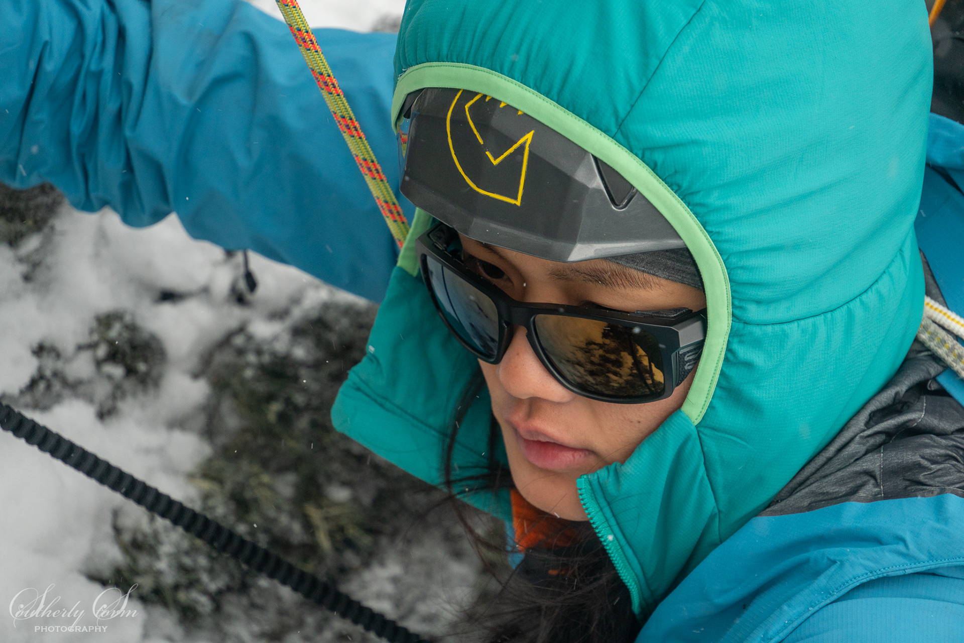 Focussed climber