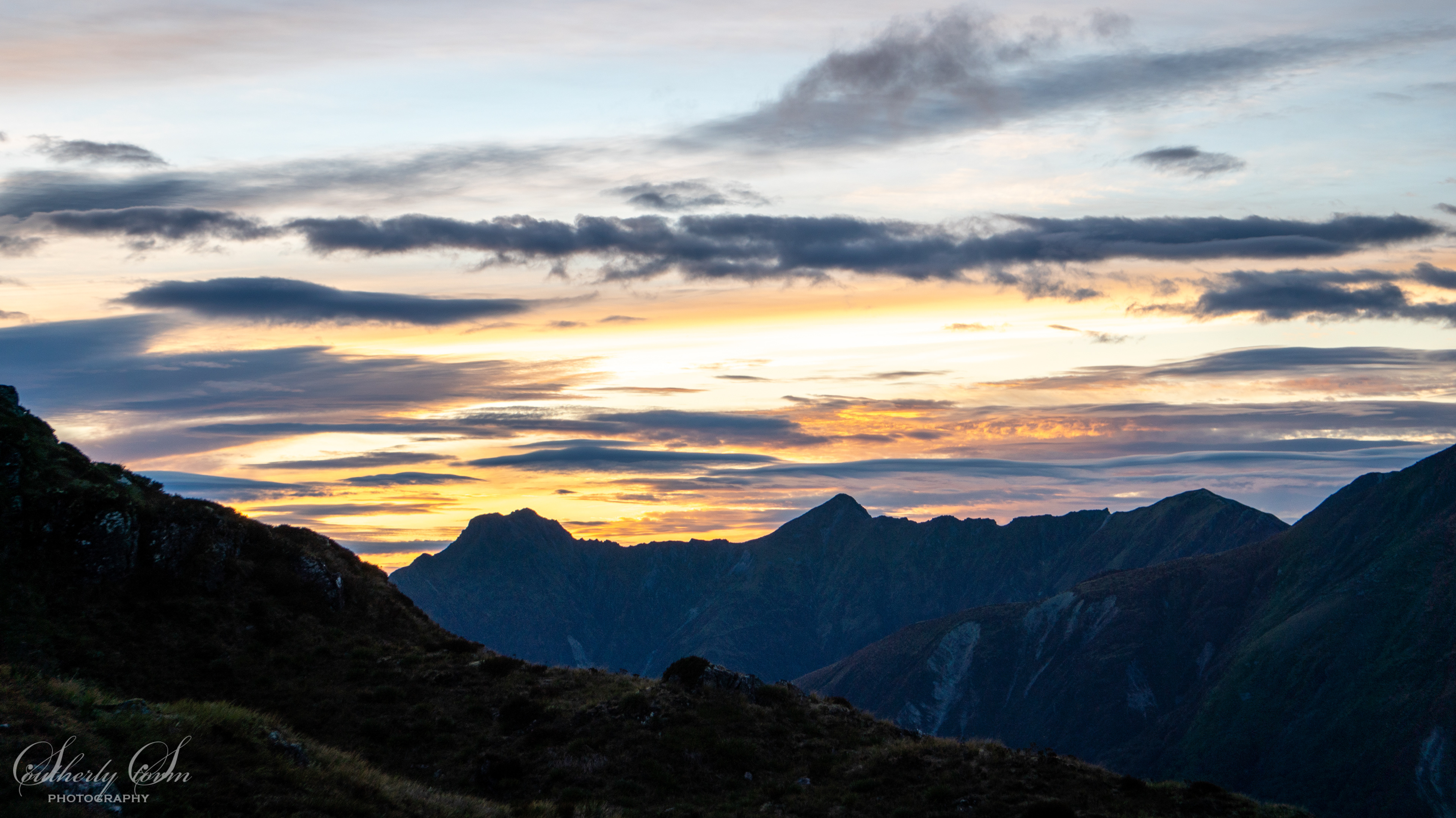 Sunset Murchison mountains