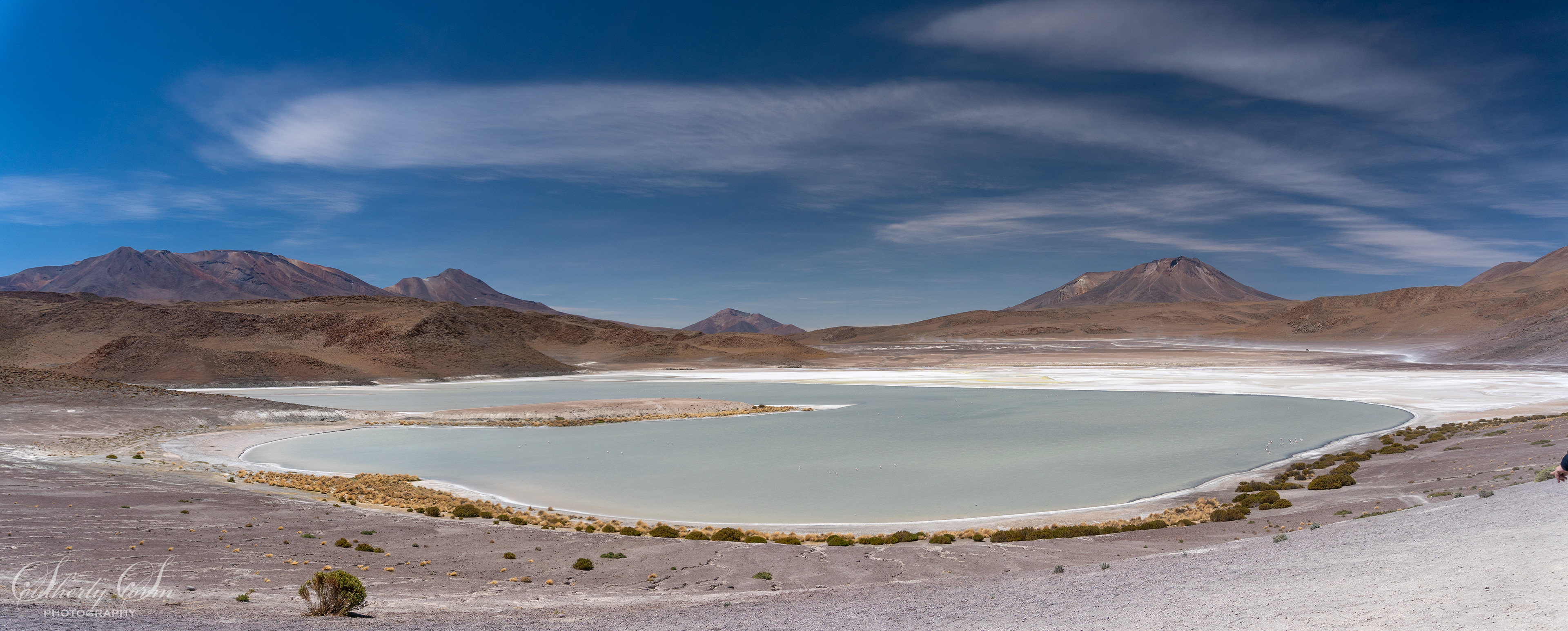 Lake among the mountains of Bolivia