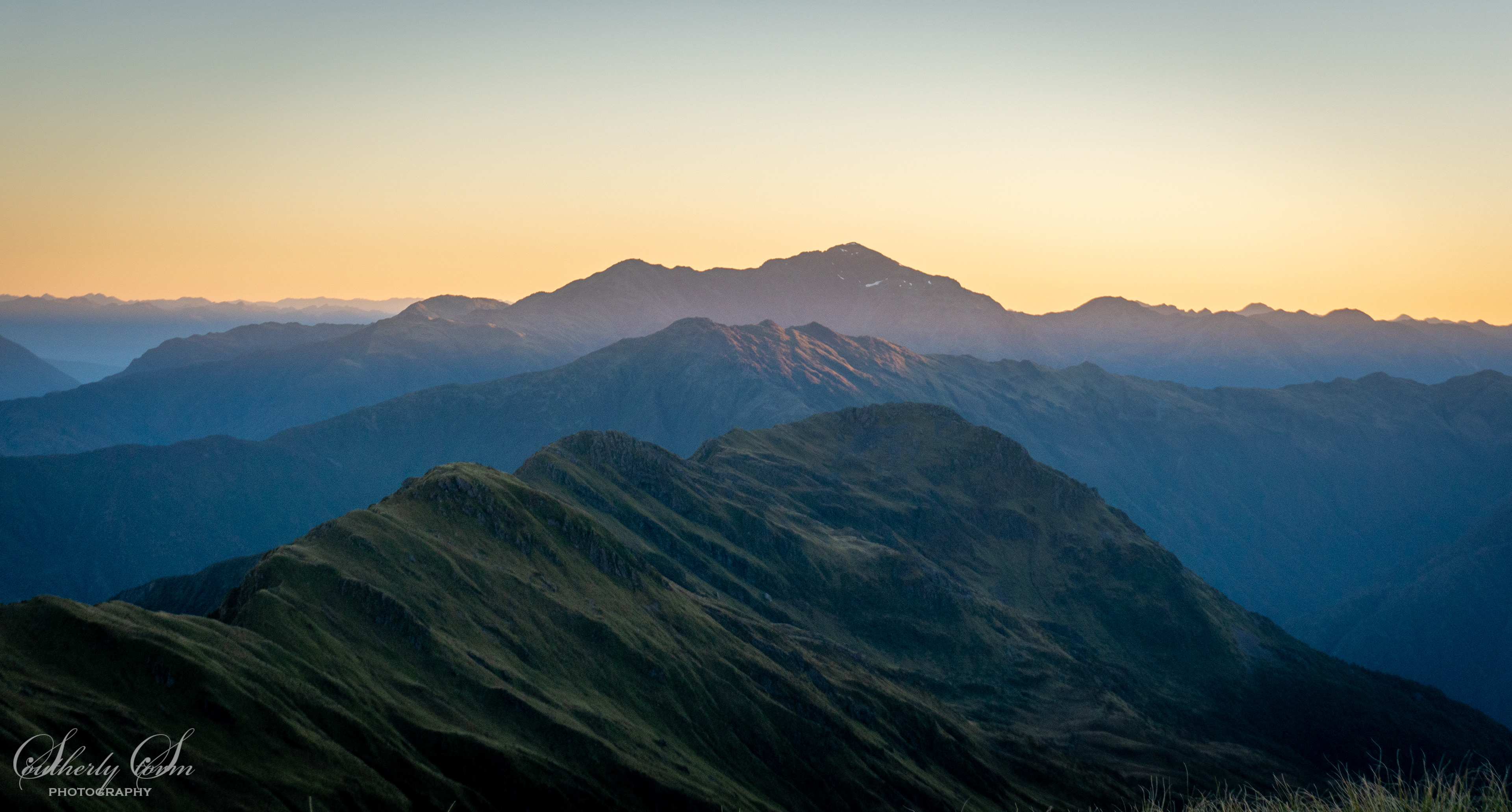 Evening light on the mountains