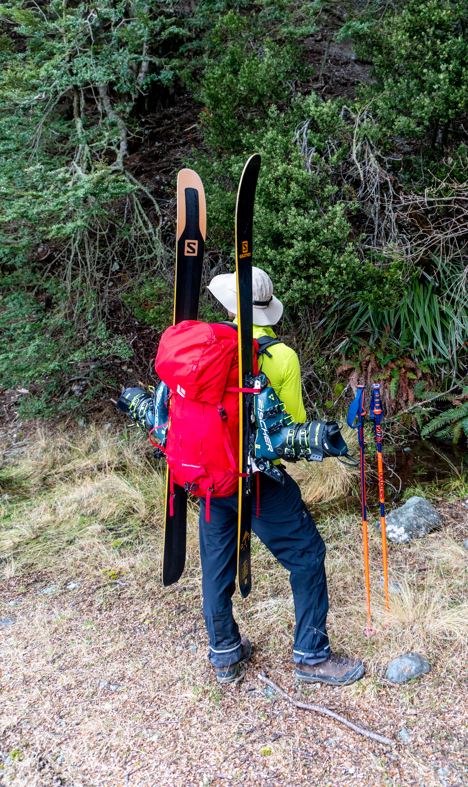 Ski tourer in the bush
