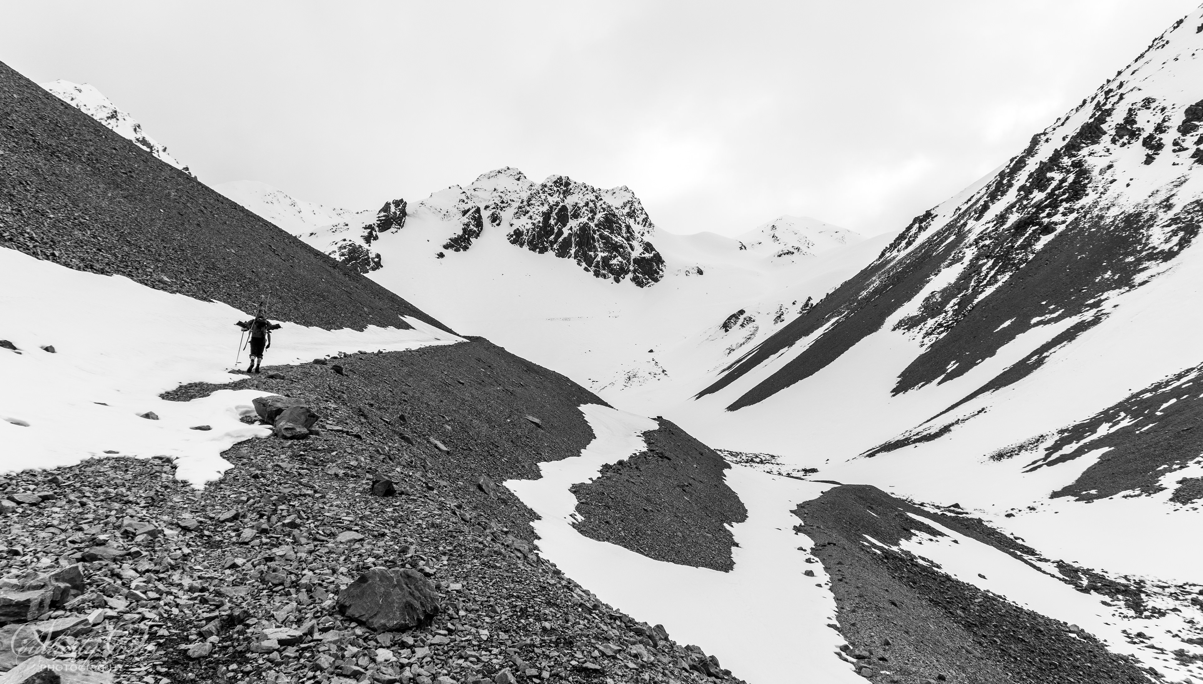 Black and White photo of Mt Potts