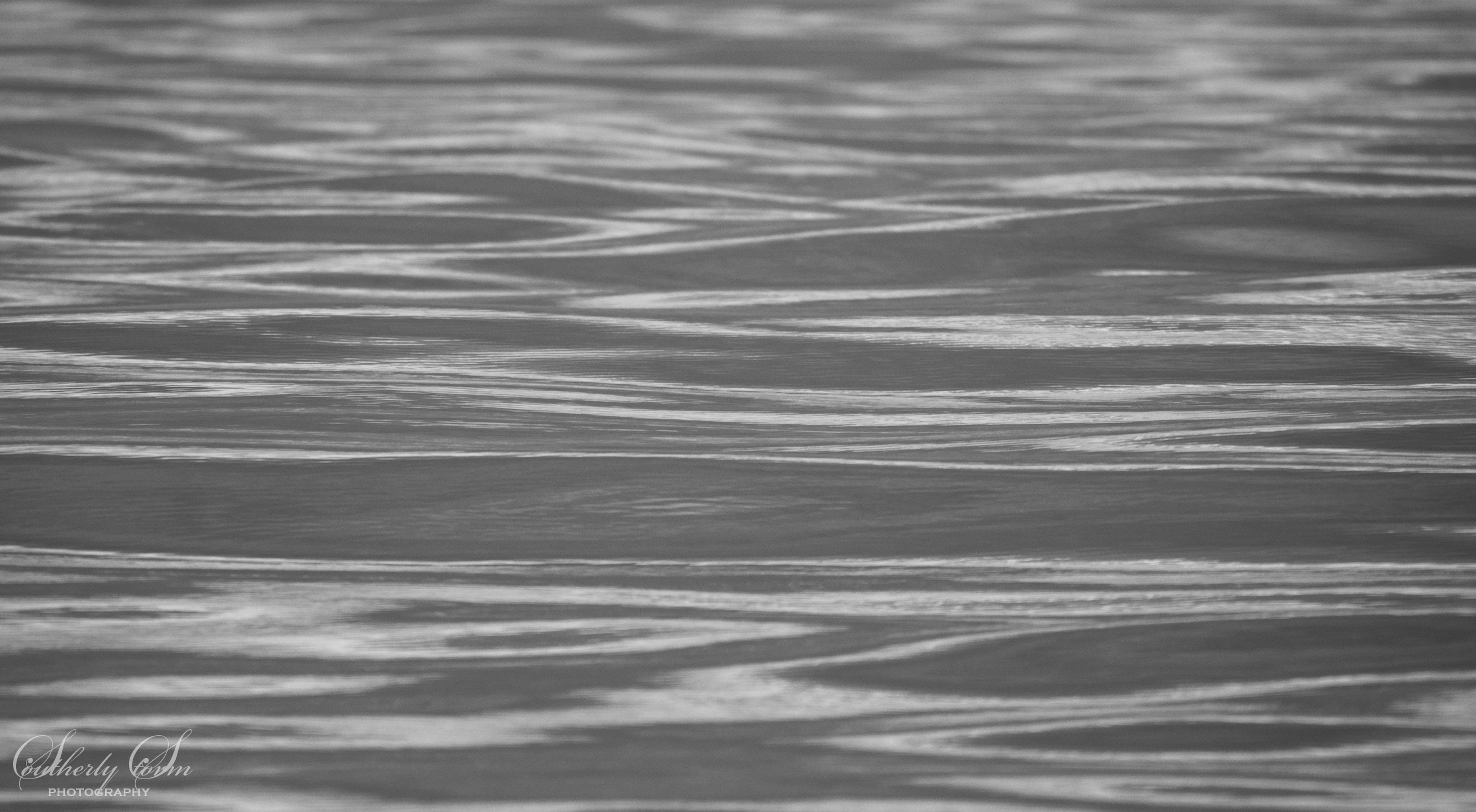 Black and white water surface