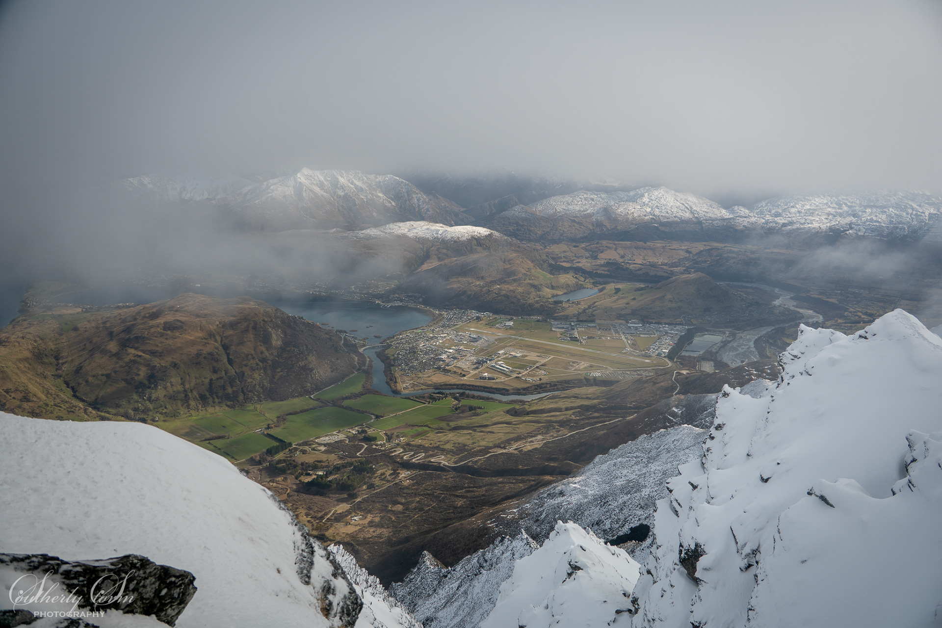View of Queenstown from the West Face of the Remarkables
