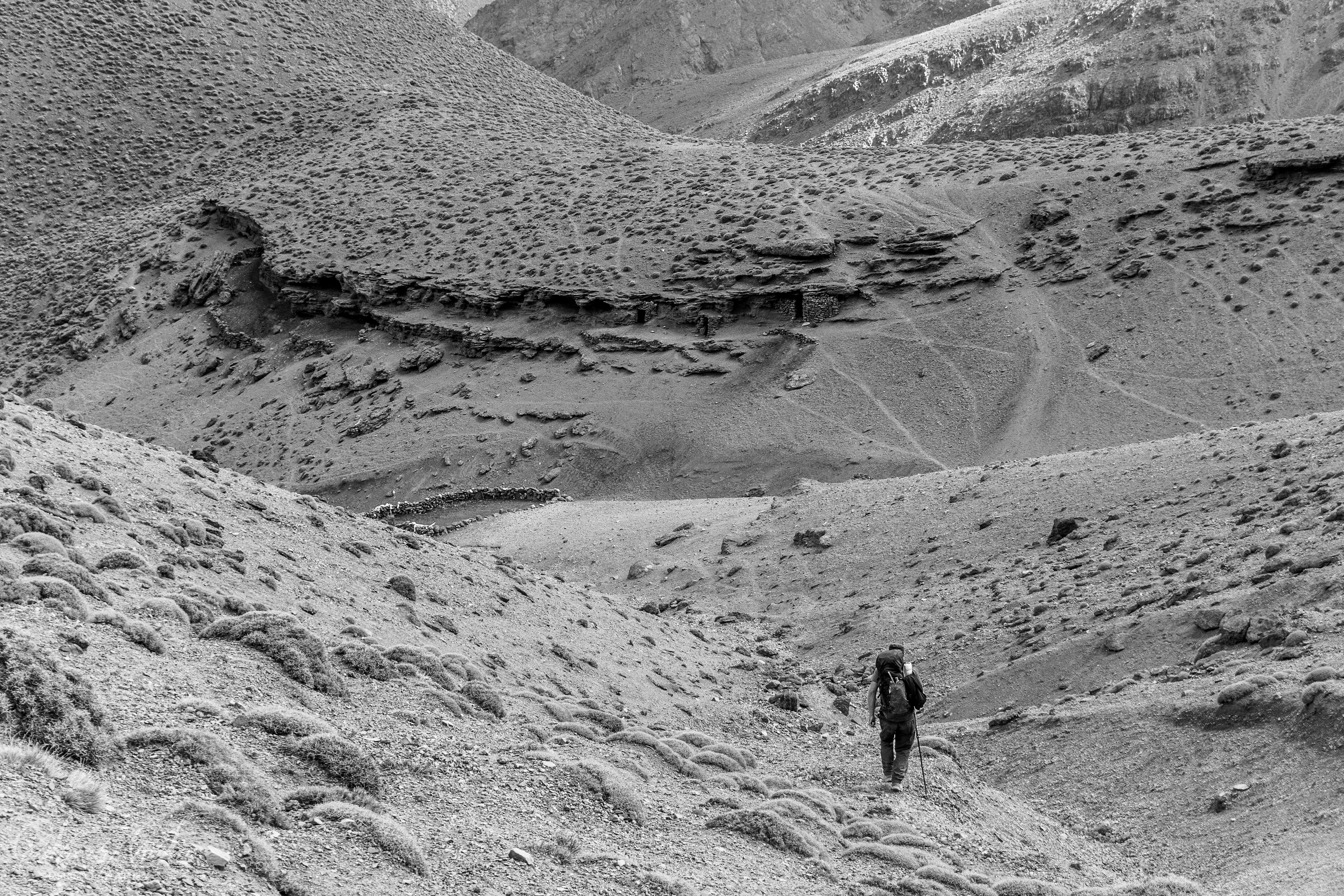 Black and White Moroccan landscape