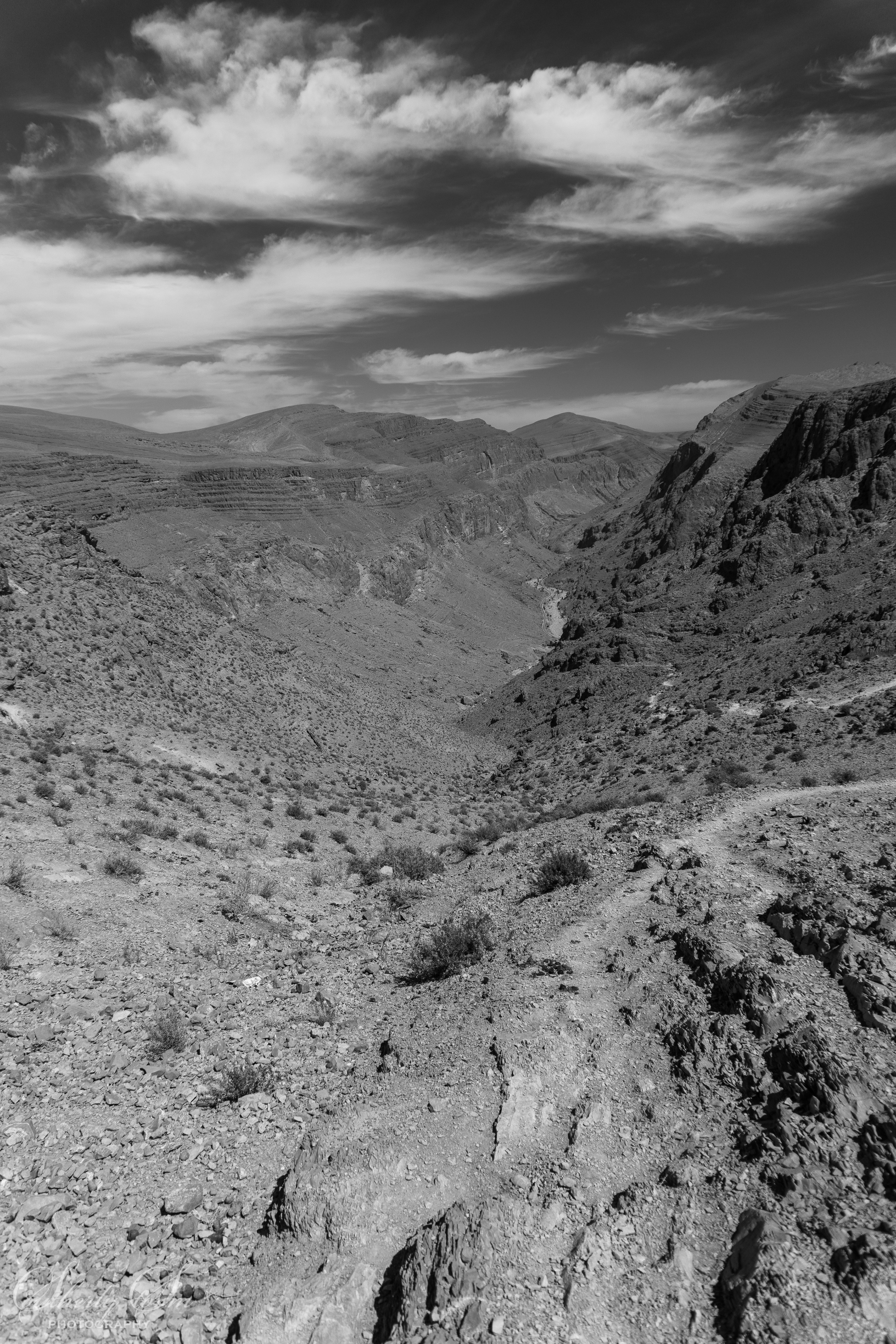 Black and white photo Morocco