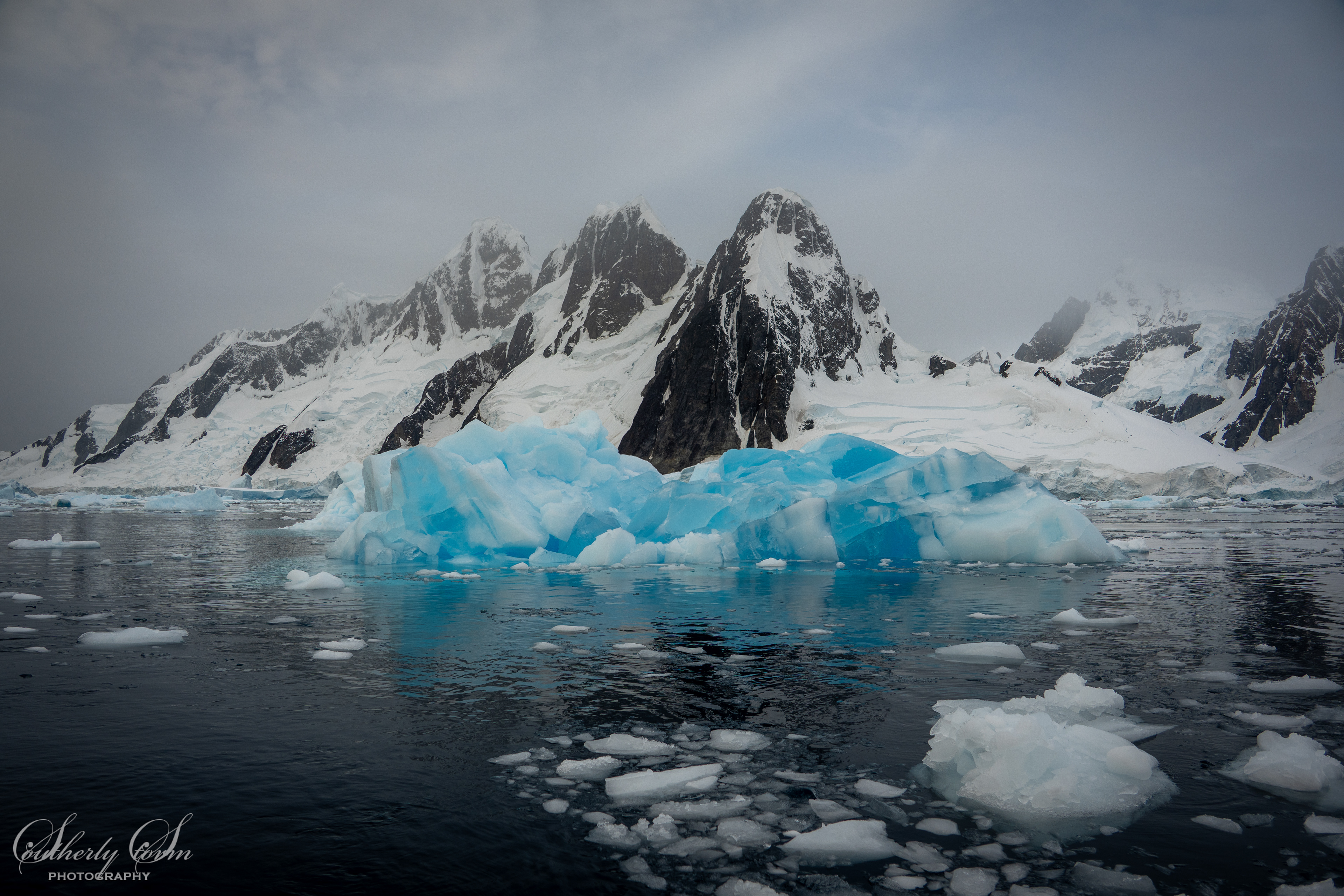 Blue ice in the antarctic landscape